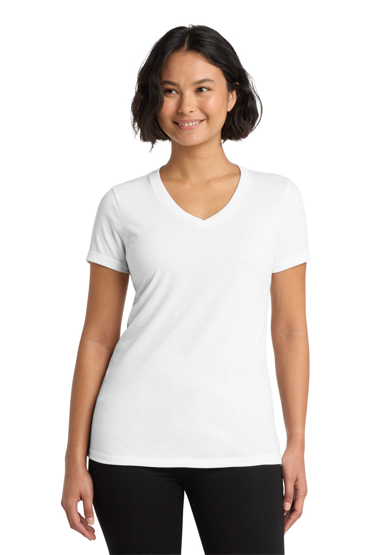 Allmade Women's Tri-Blend V-Neck Tee AL2018 - Bright White - front
