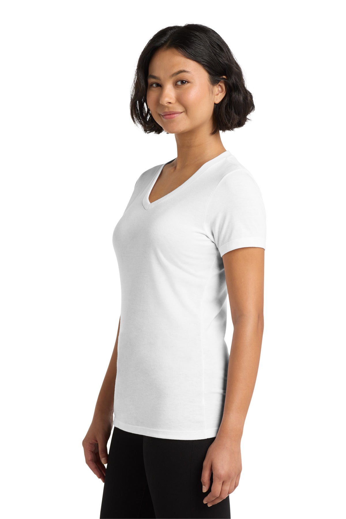 Allmade Women's Tri-Blend V-Neck Tee AL2018 - Bright White - side