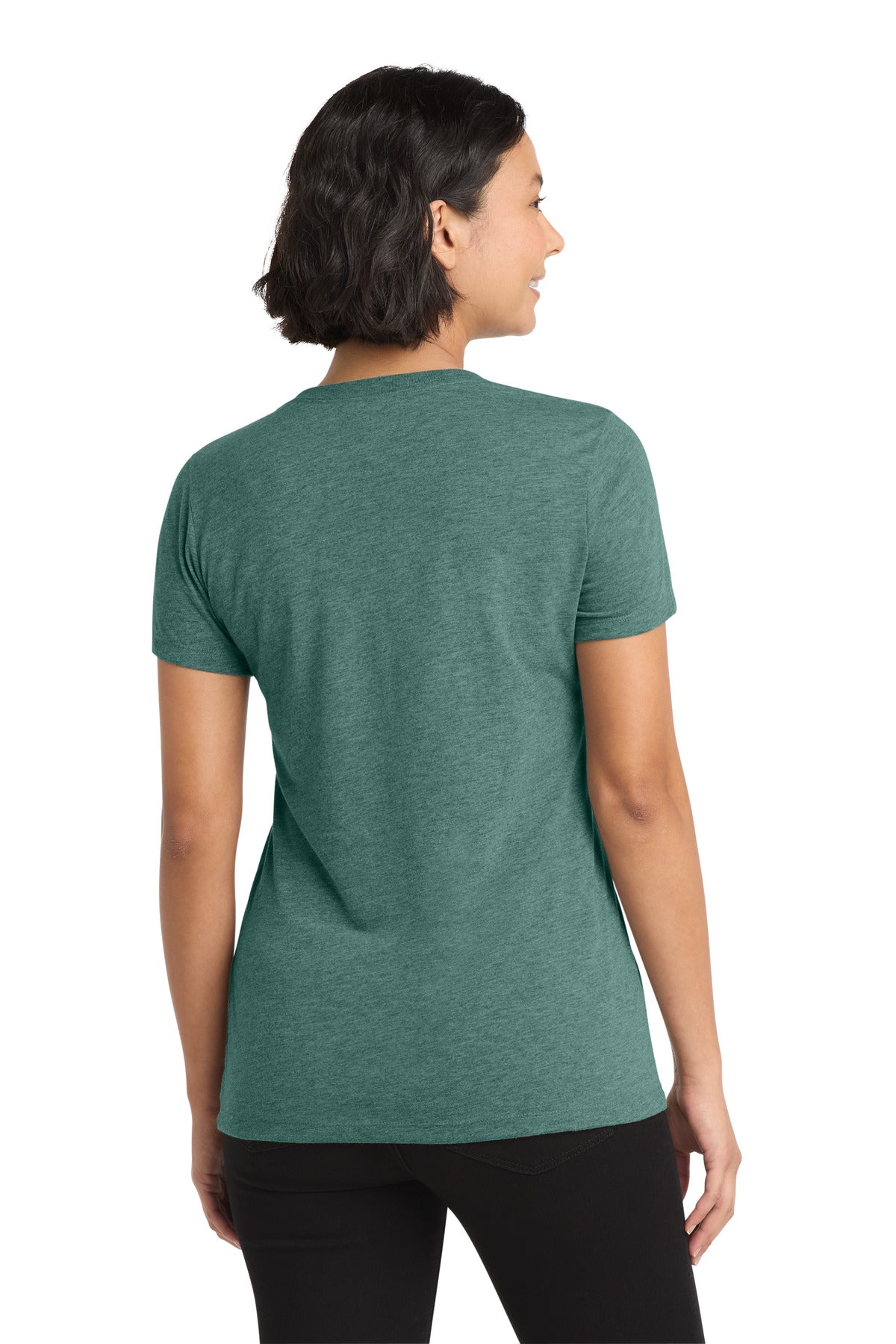 Allmade Women's Tri-Blend V-Neck Tee AL2018 - Deep Sea Green - back