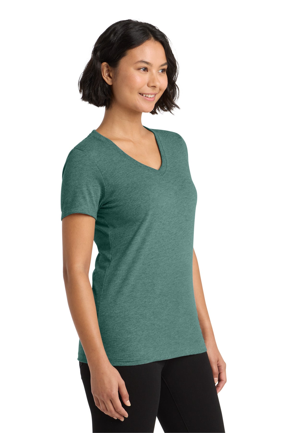 Allmade Women's Tri-Blend V-Neck Tee AL2018 - Deep Sea Green - side