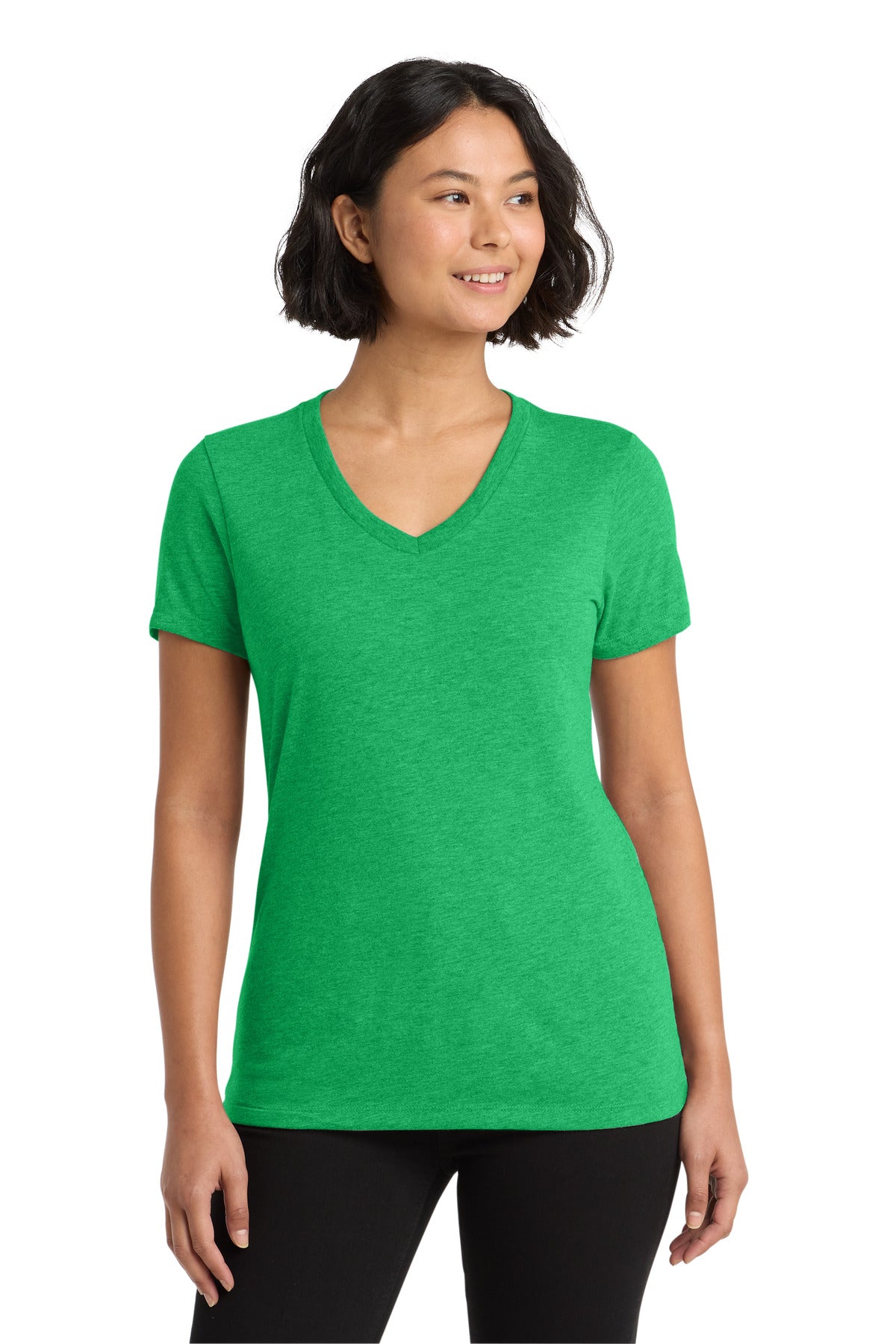 Allmade Women's Tri-Blend V-Neck Tee AL2018 - Enviro Green - front