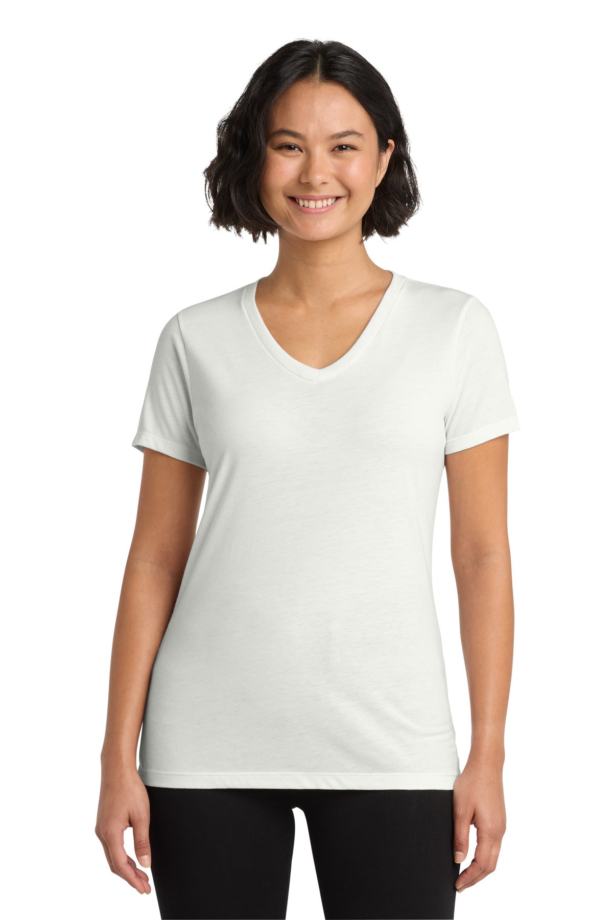 Allmade Women's Tri-Blend V-Neck Tee AL2018 - Fairly White - front
