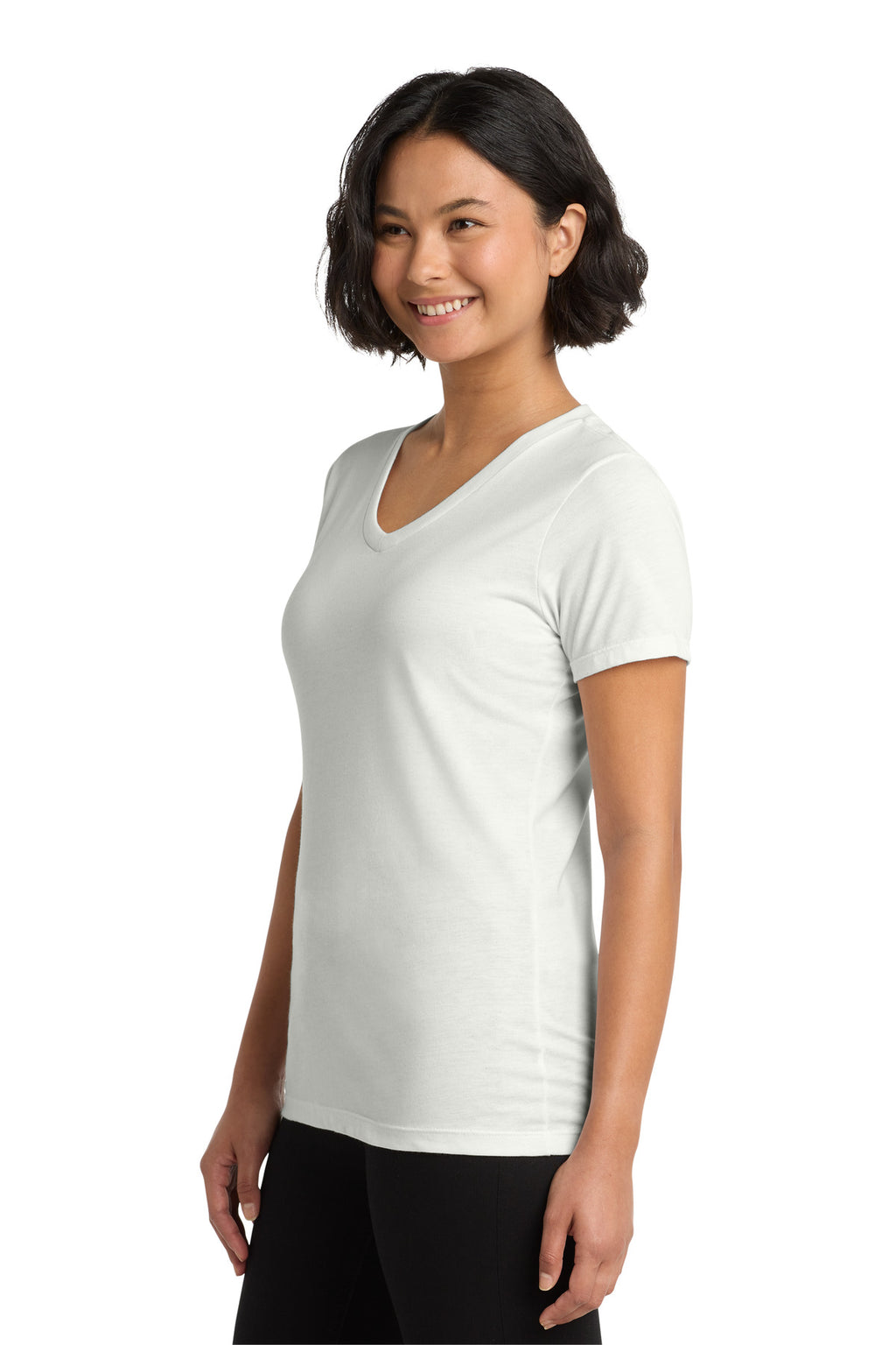 Allmade Women's Tri-Blend V-Neck Tee AL2018 - Fairly White - side
