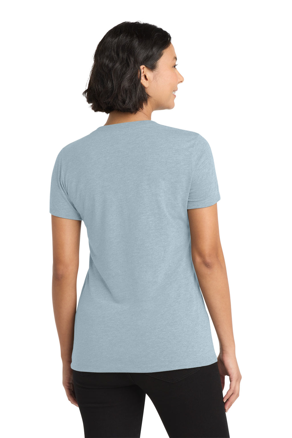 Allmade Women's Tri-Blend V-Neck Tee AL2018 - I Like You Blue - back