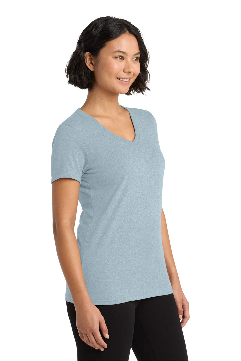 Allmade Women's Tri-Blend V-Neck Tee AL2018 - I Like You Blue - side