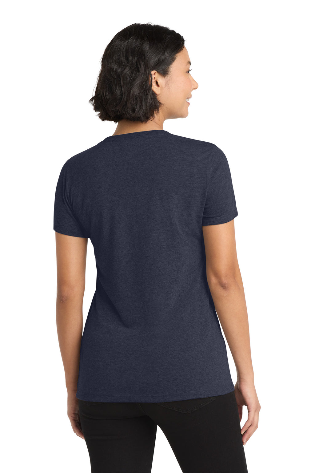 Allmade Women's Tri-Blend V-Neck Tee AL2018 - Night Sky Navy - back