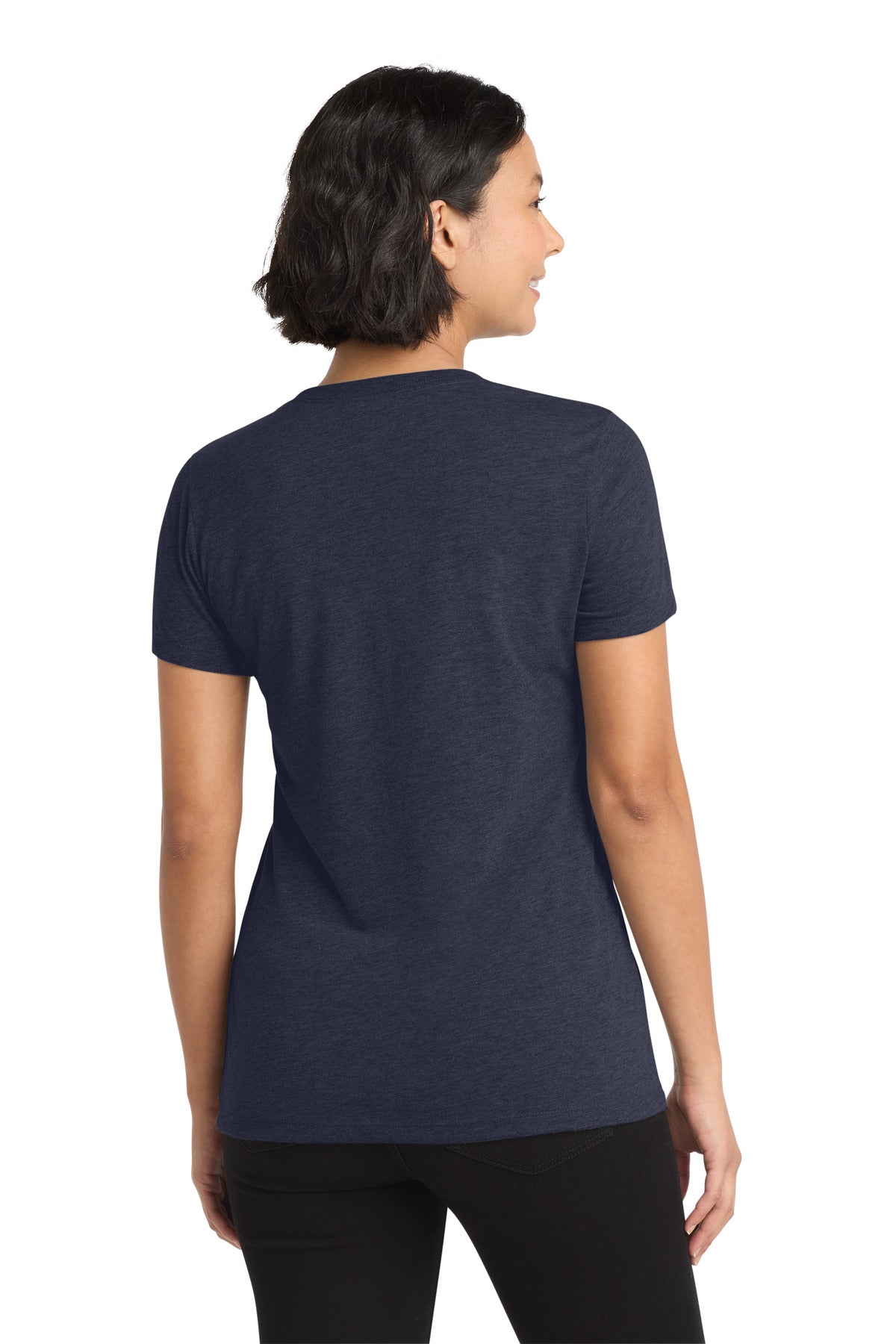 Allmade Women's Tri-Blend V-Neck Tee AL2018 - Night Sky Navy - back