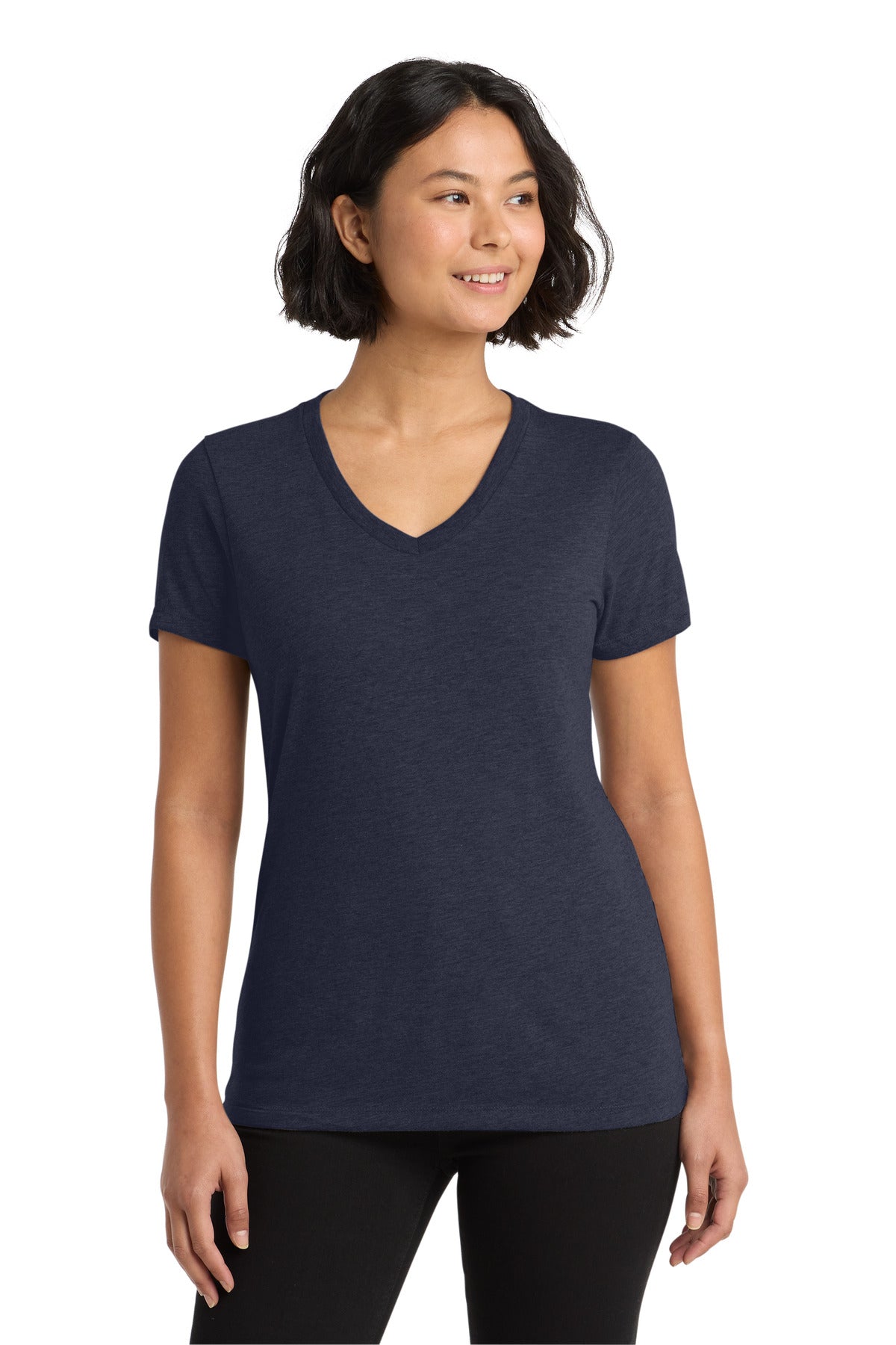 Allmade Women's Tri-Blend V-Neck Tee AL2018 - Night Sky Navy - front