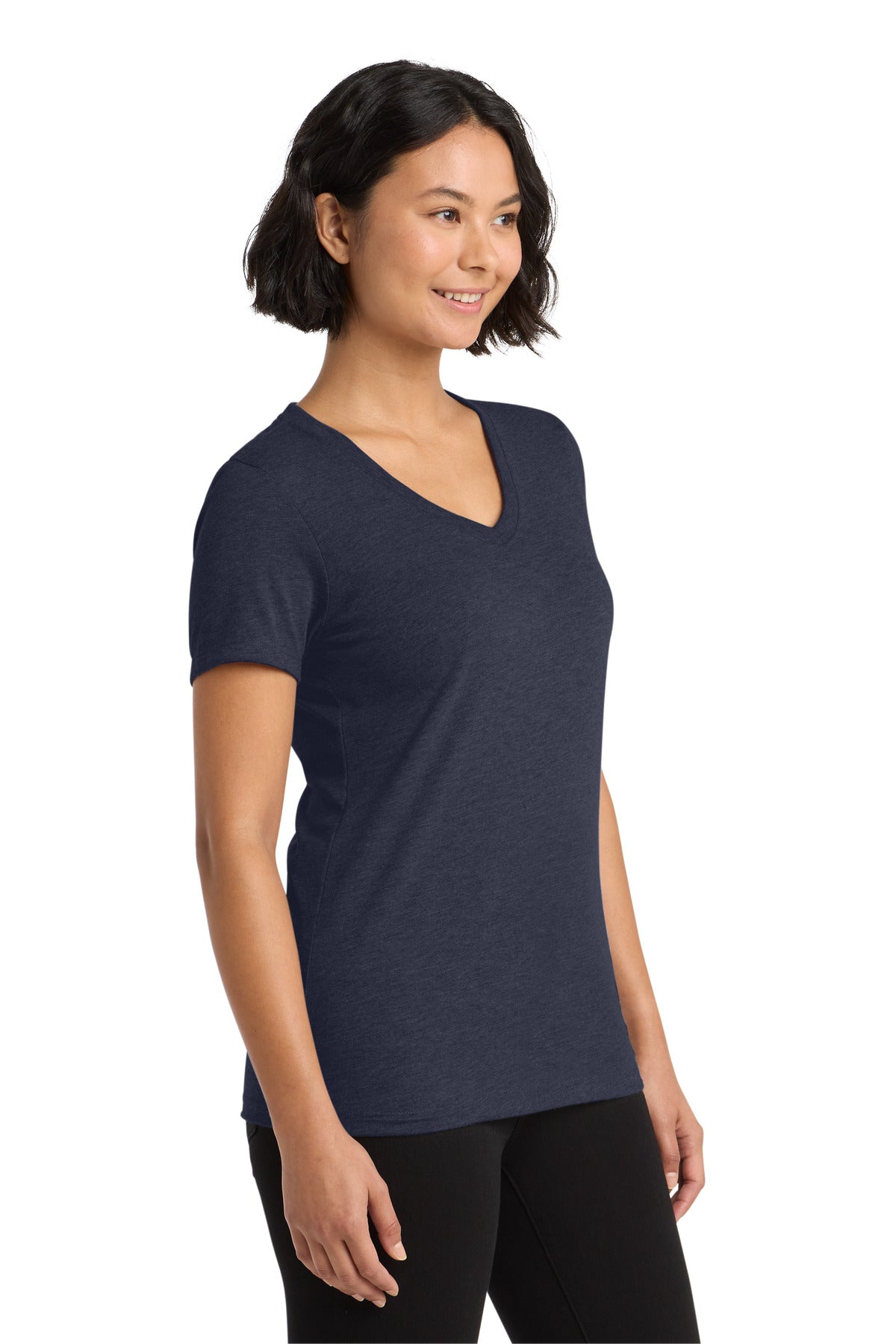 Allmade Women's Tri-Blend V-Neck Tee AL2018 - Night Sky Navy - side