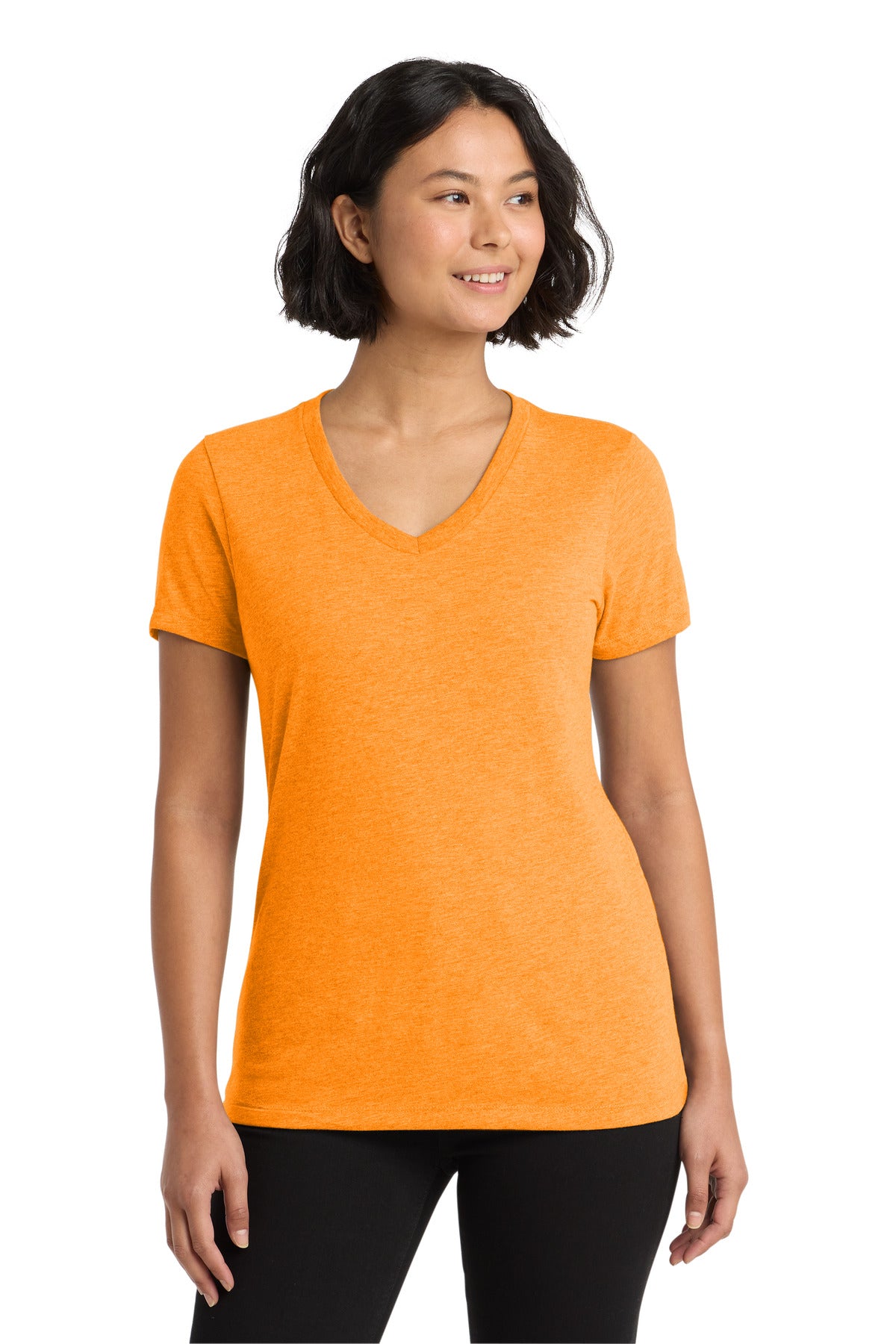 Allmade Women's Tri-Blend V-Neck Tee AL2018 - Orange You Fancy - front