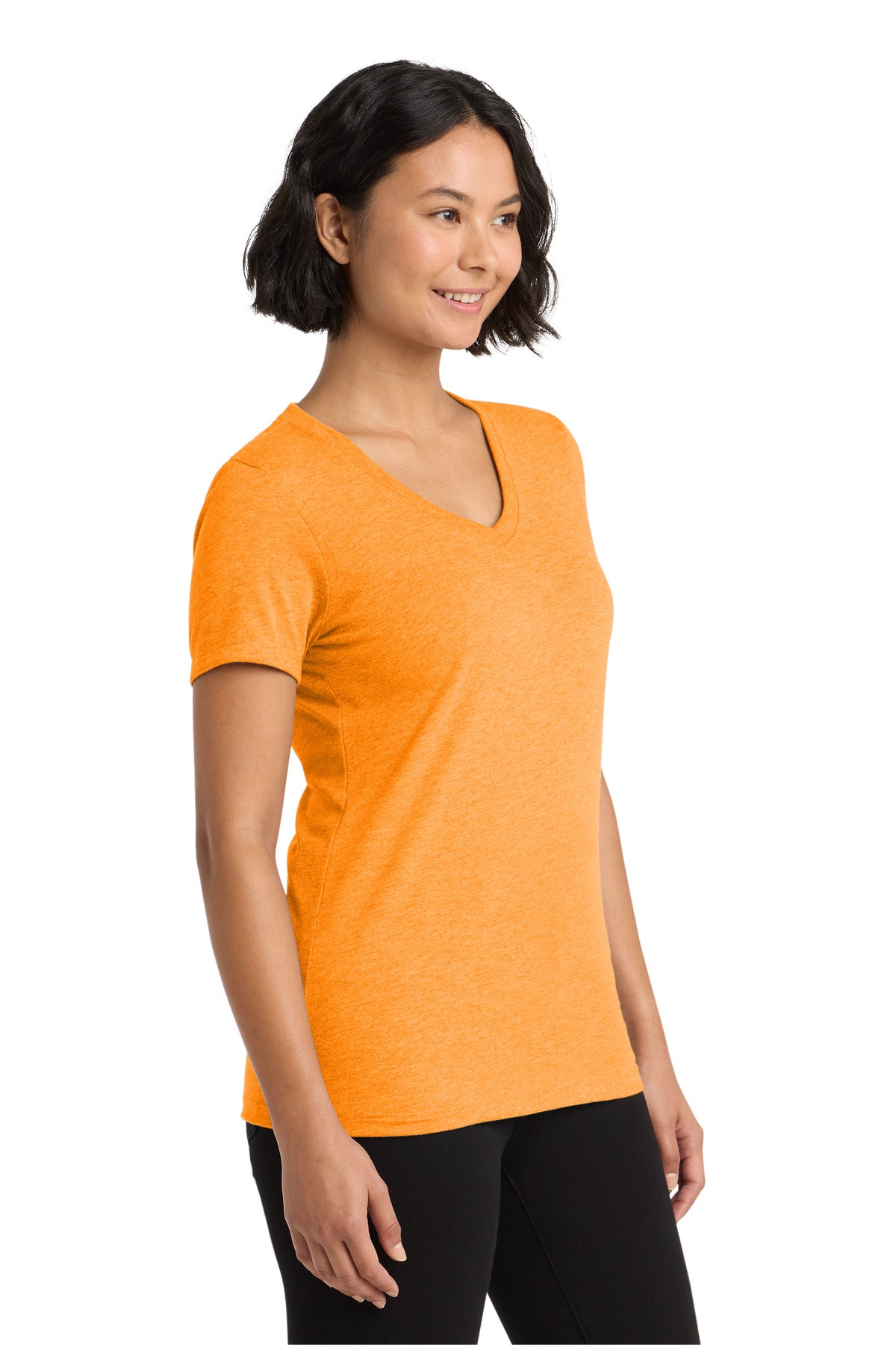 Allmade Women's Tri-Blend V-Neck Tee AL2018 - Orange You Fancy - side
