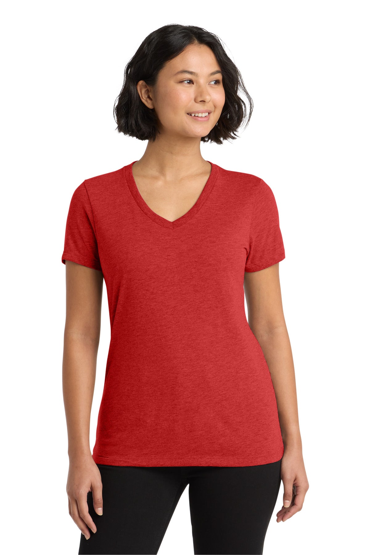 Allmade Women's Tri-Blend V-Neck Tee AL2018 - Rise Up Red - front