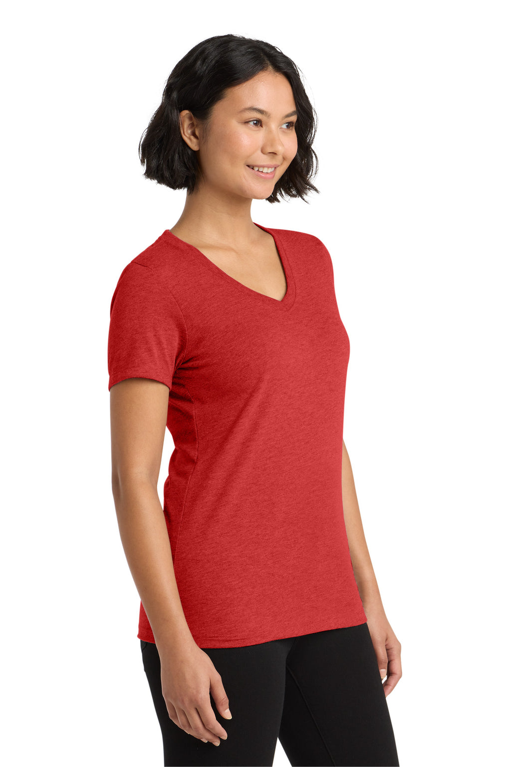 Allmade Women's Tri-Blend V-Neck Tee AL2018 - Rise Up Red - side