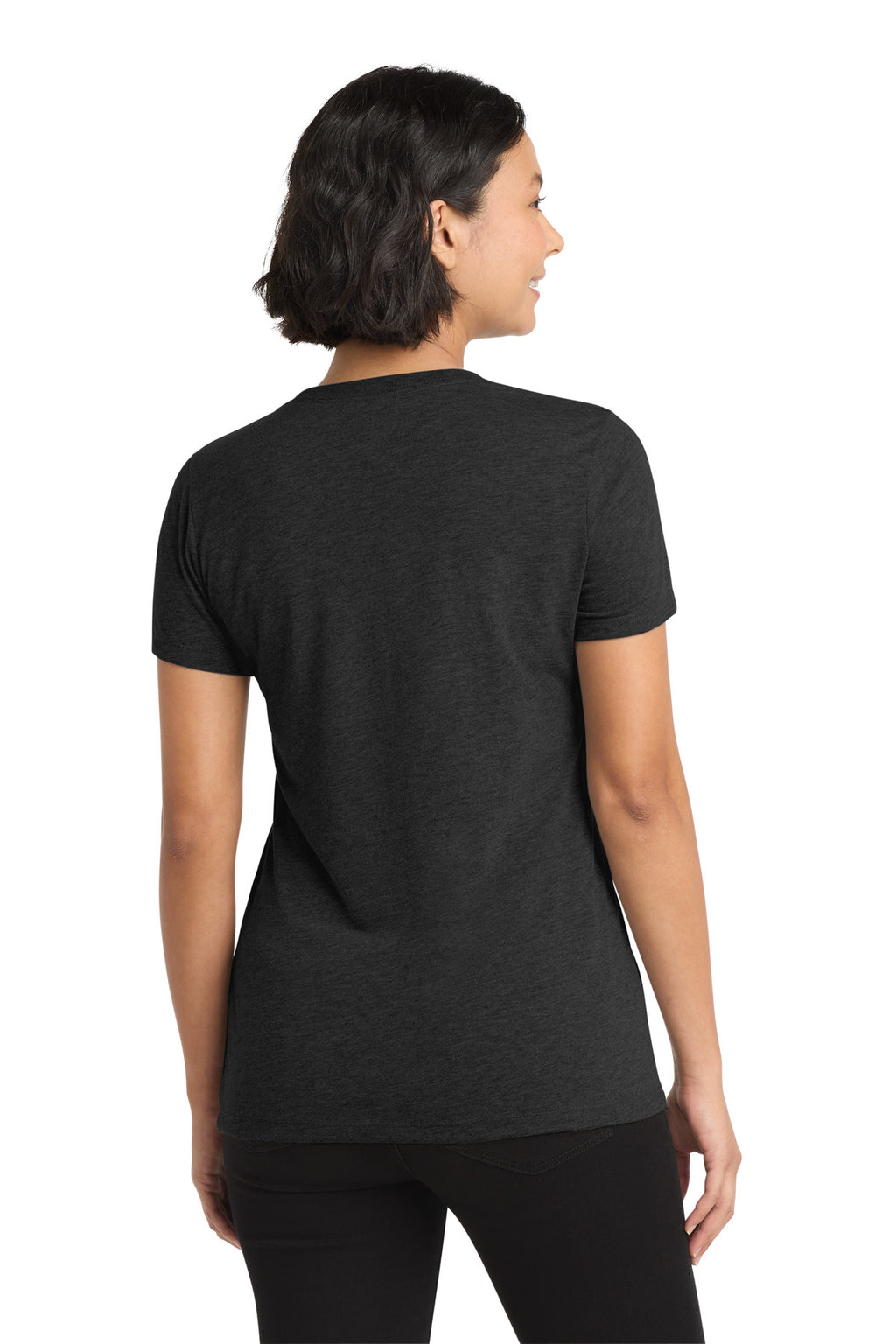 Allmade Women's Tri-Blend V-Neck Tee AL2018 - Space Black - back