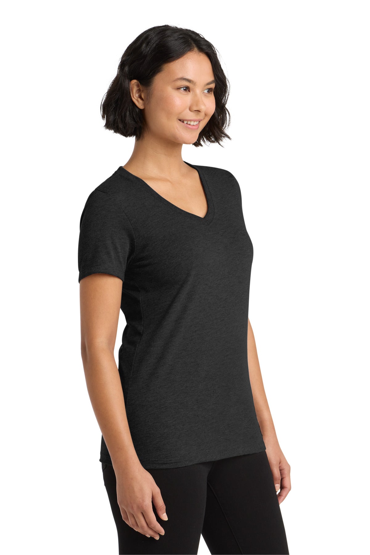 Allmade Women's Tri-Blend V-Neck Tee AL2018 - Space Black - side