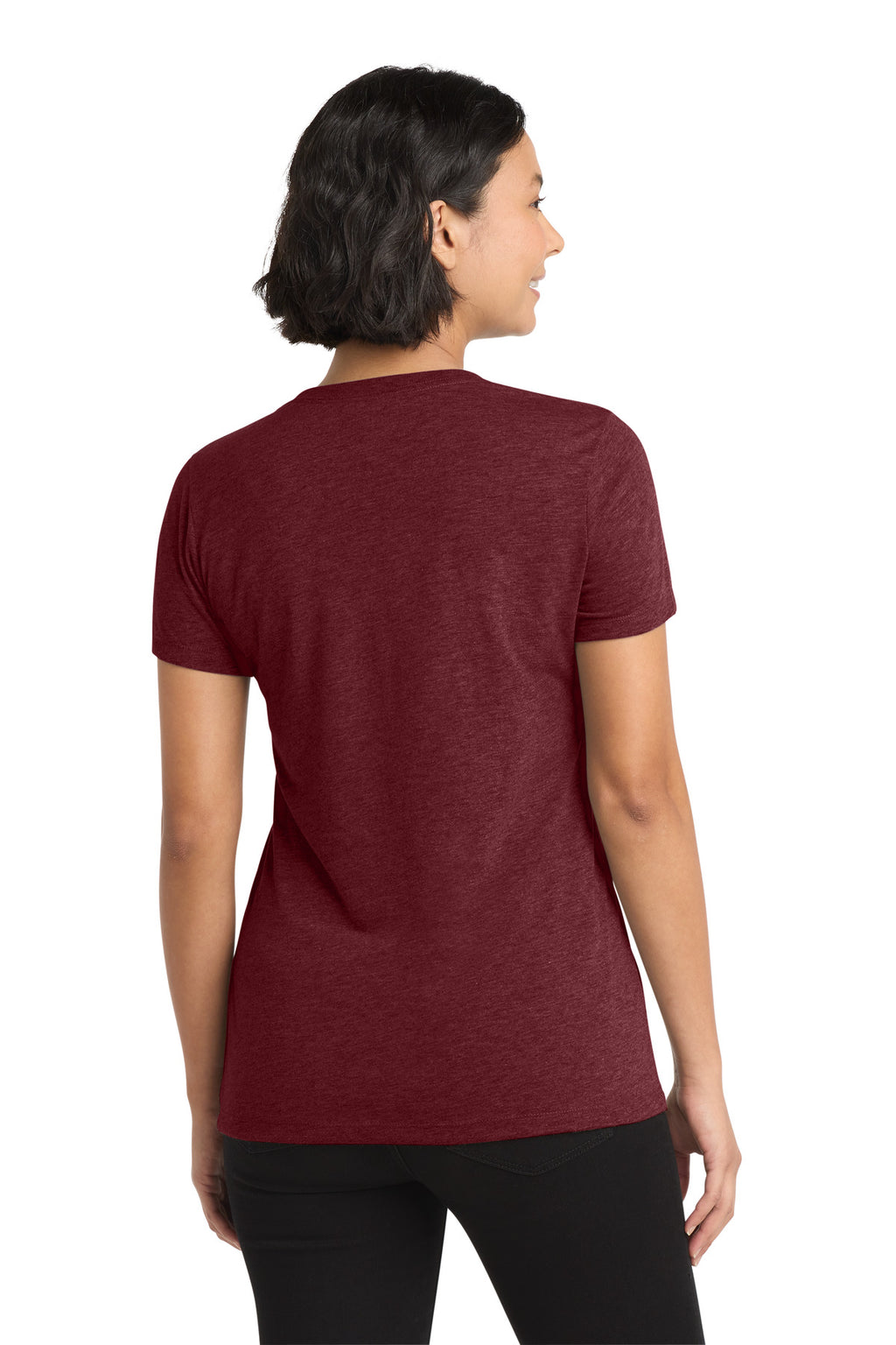Allmade Women's Tri-Blend V-Neck Tee AL2018 - Vino Red - back
