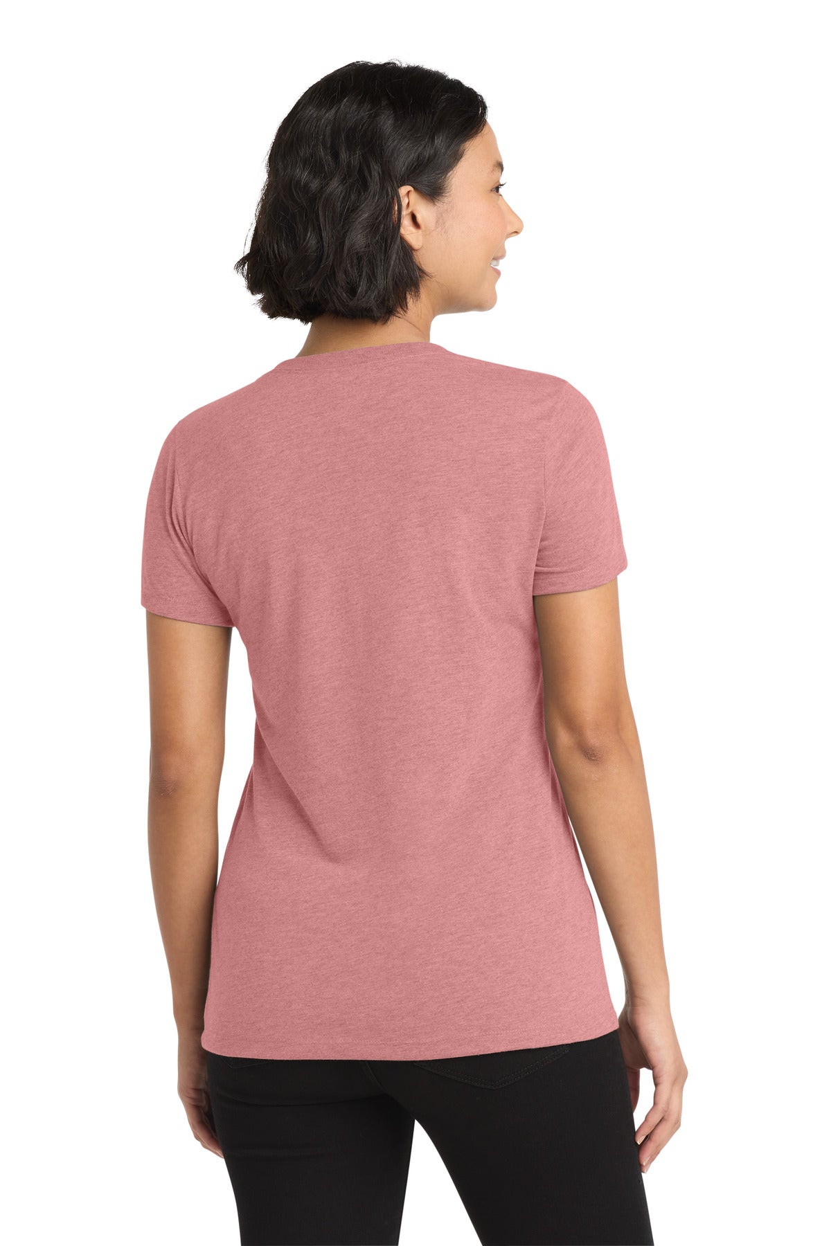Allmade Women's Tri-Blend V-Neck Tee AL2018 - Vintage Rose - back