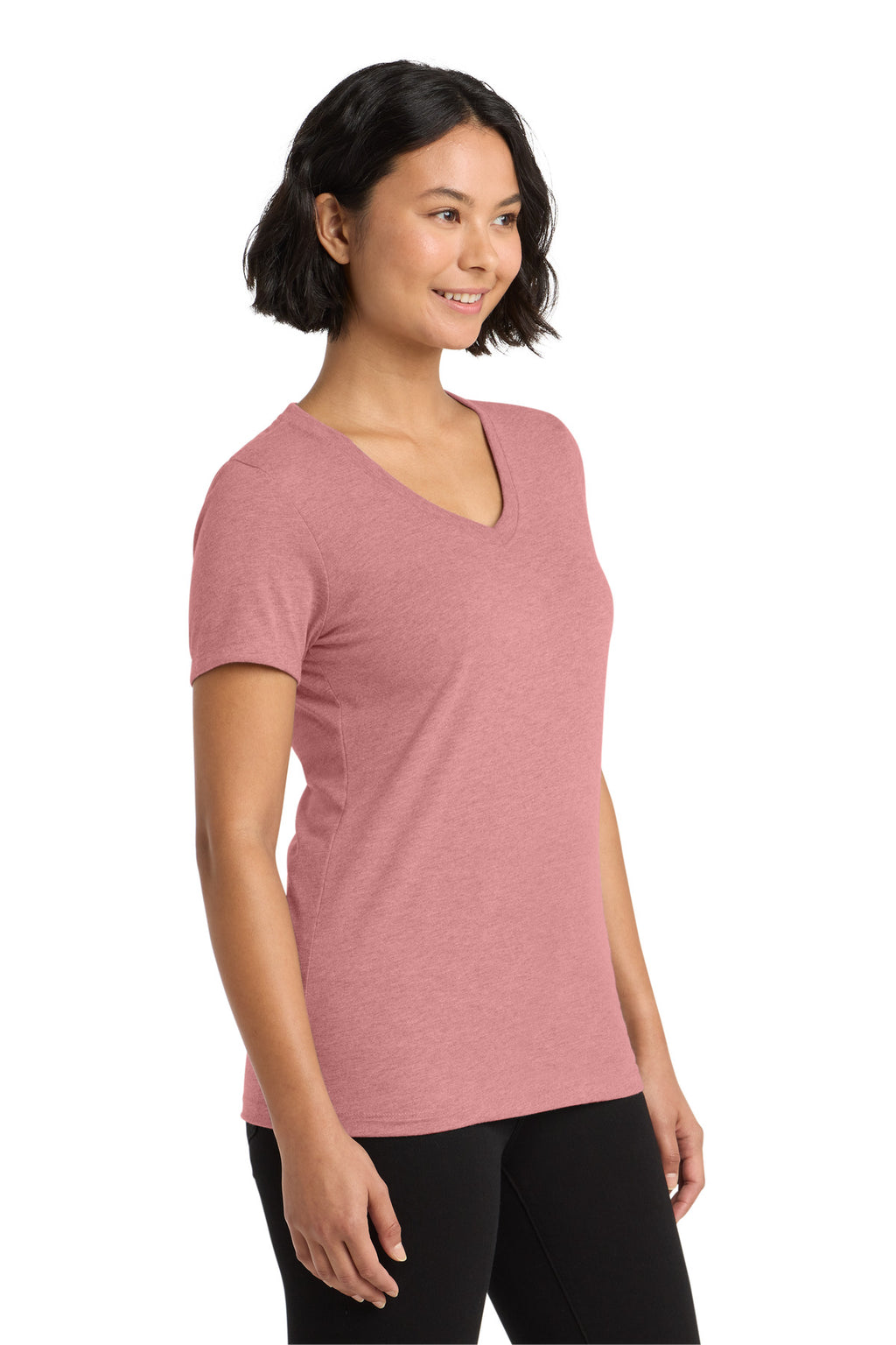 Allmade Women's Tri-Blend V-Neck Tee AL2018 - Vintage Rose - side