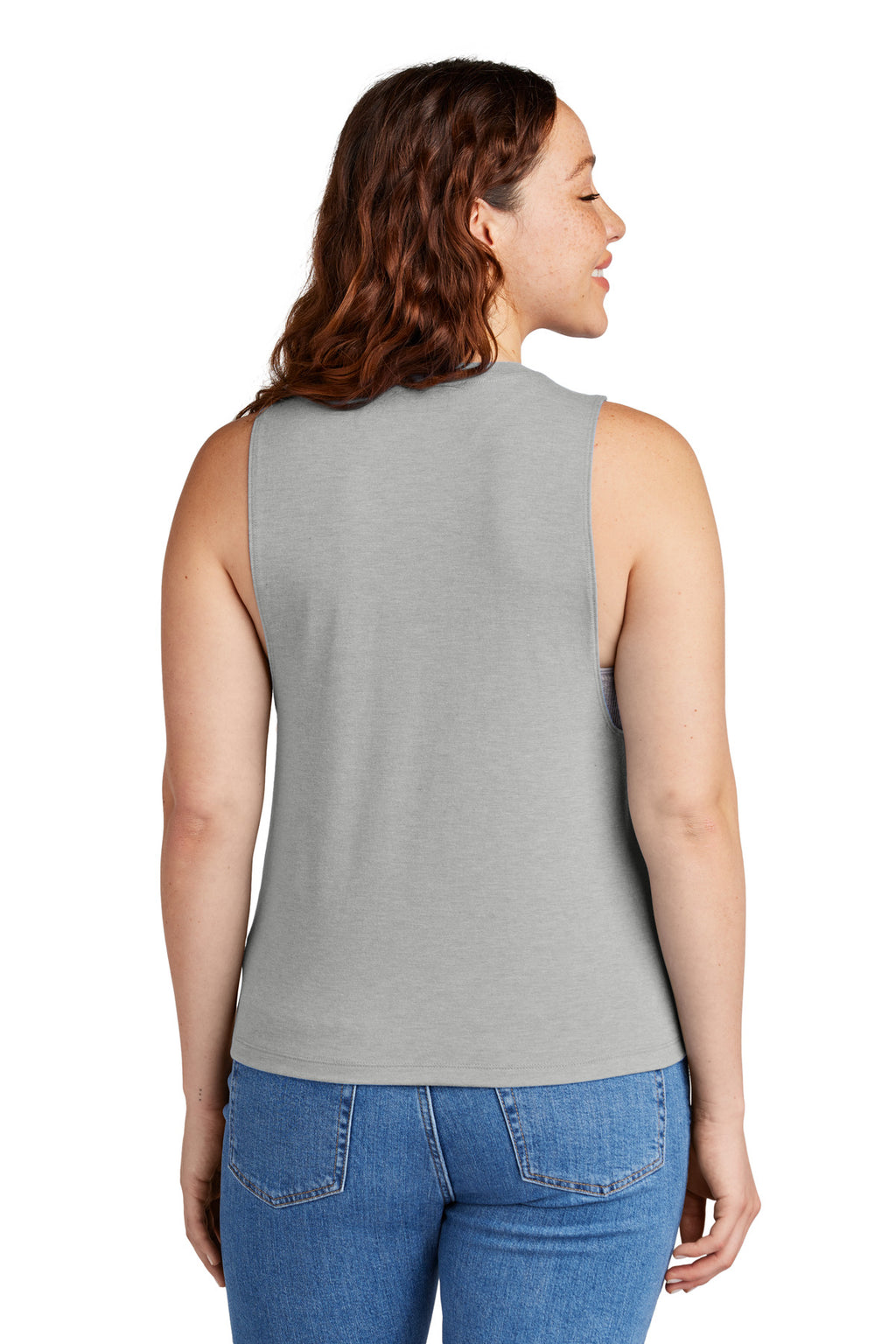 Allmade Women's Tri-Blend Muscle Tank AL2020 - Aluminum Grey - back