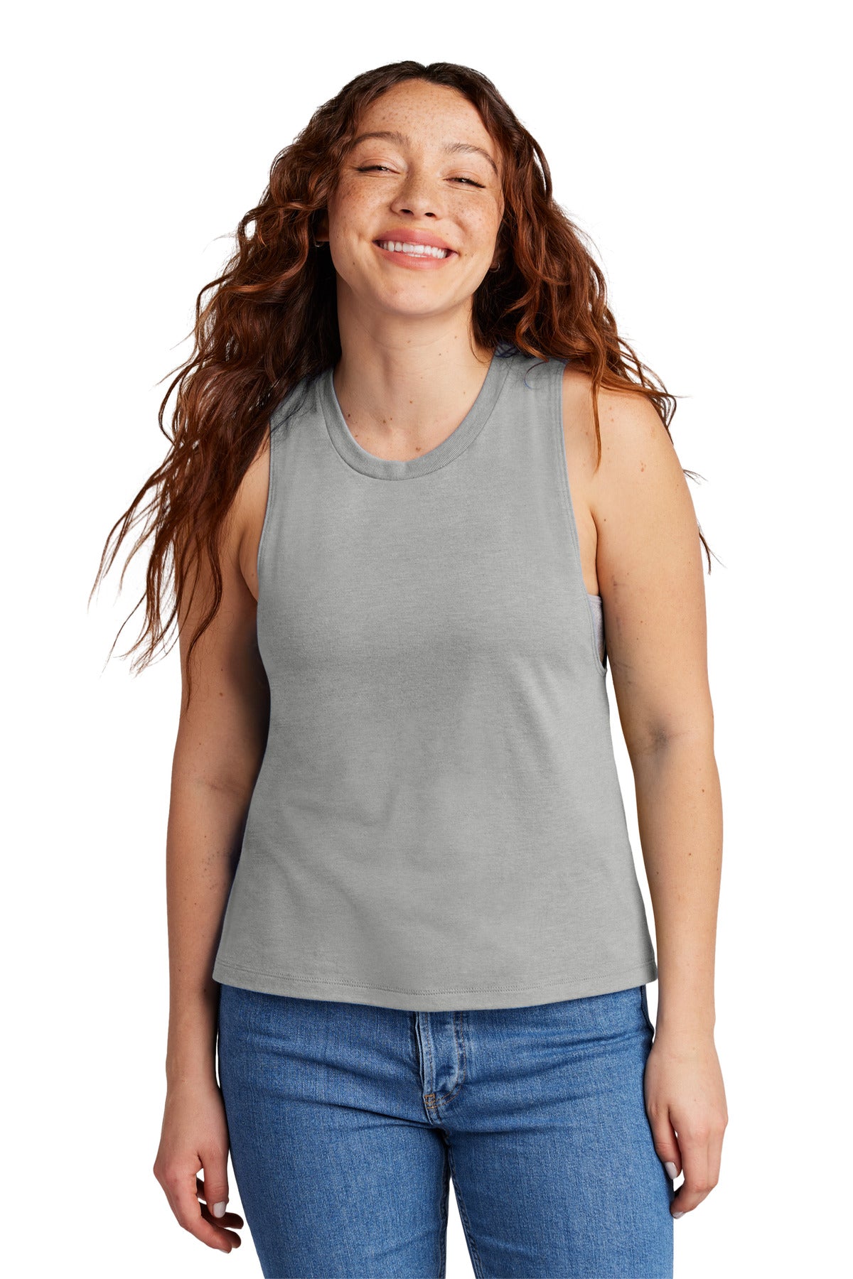 Allmade Women's Tri-Blend Muscle Tank AL2020 - Aluminum Grey - front
