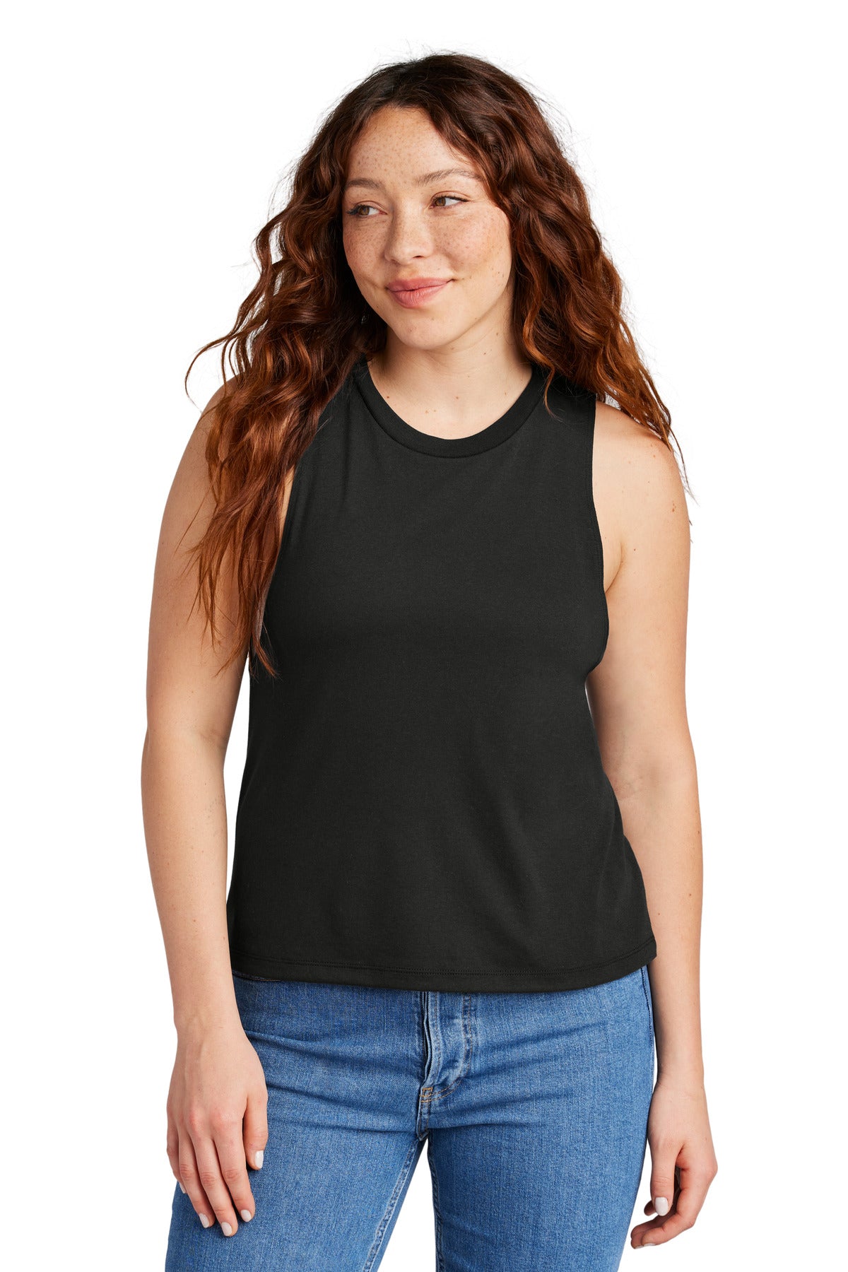 Allmade Women's Tri-Blend Muscle Tank AL2020 - Deep Black - front