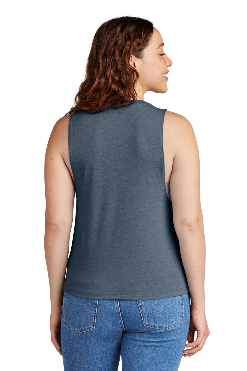 Allmade Women's Tri-Blend Muscle Tank AL2020 - Rebel Blue - back
