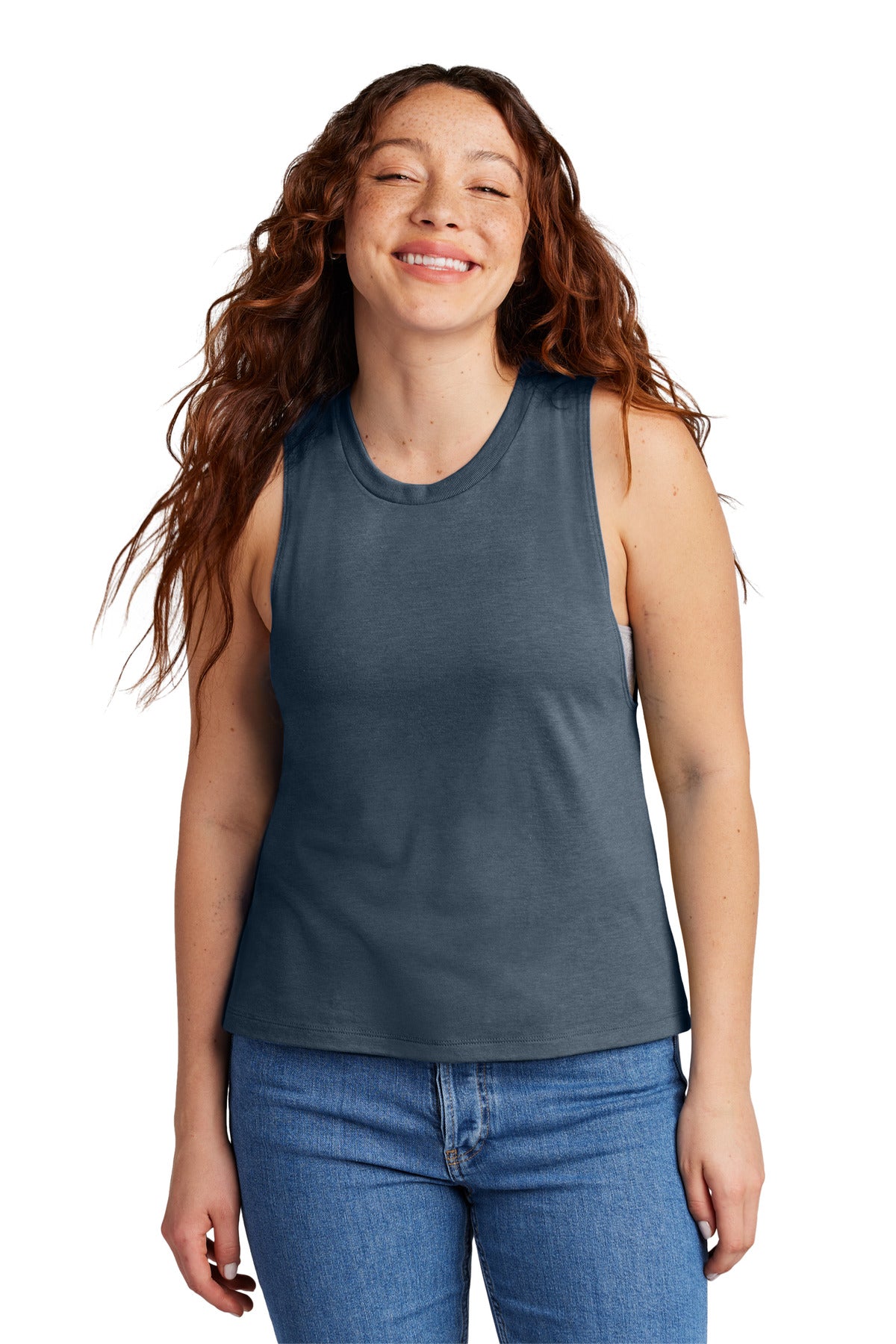 Allmade Women's Tri-Blend Muscle Tank AL2020 - Rebel Blue - front