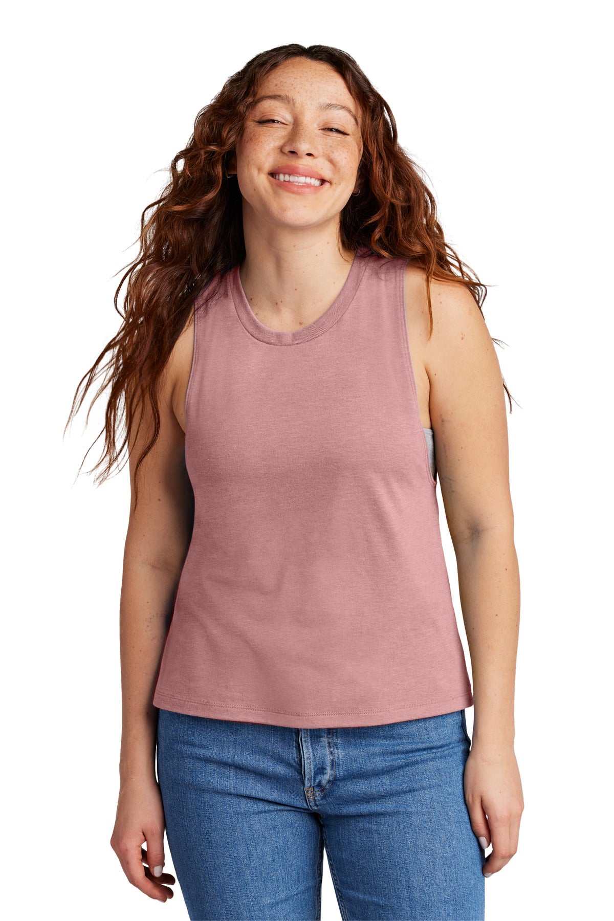 Allmade Women's Tri-Blend Muscle Tank AL2020 - Vintage Rose - front