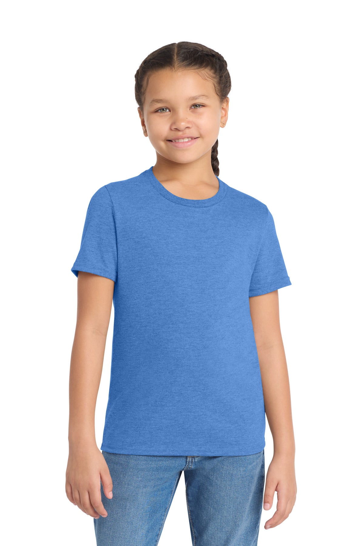 Allmade Youth Tri-Blend Tee AL207 - Azure Blue - front