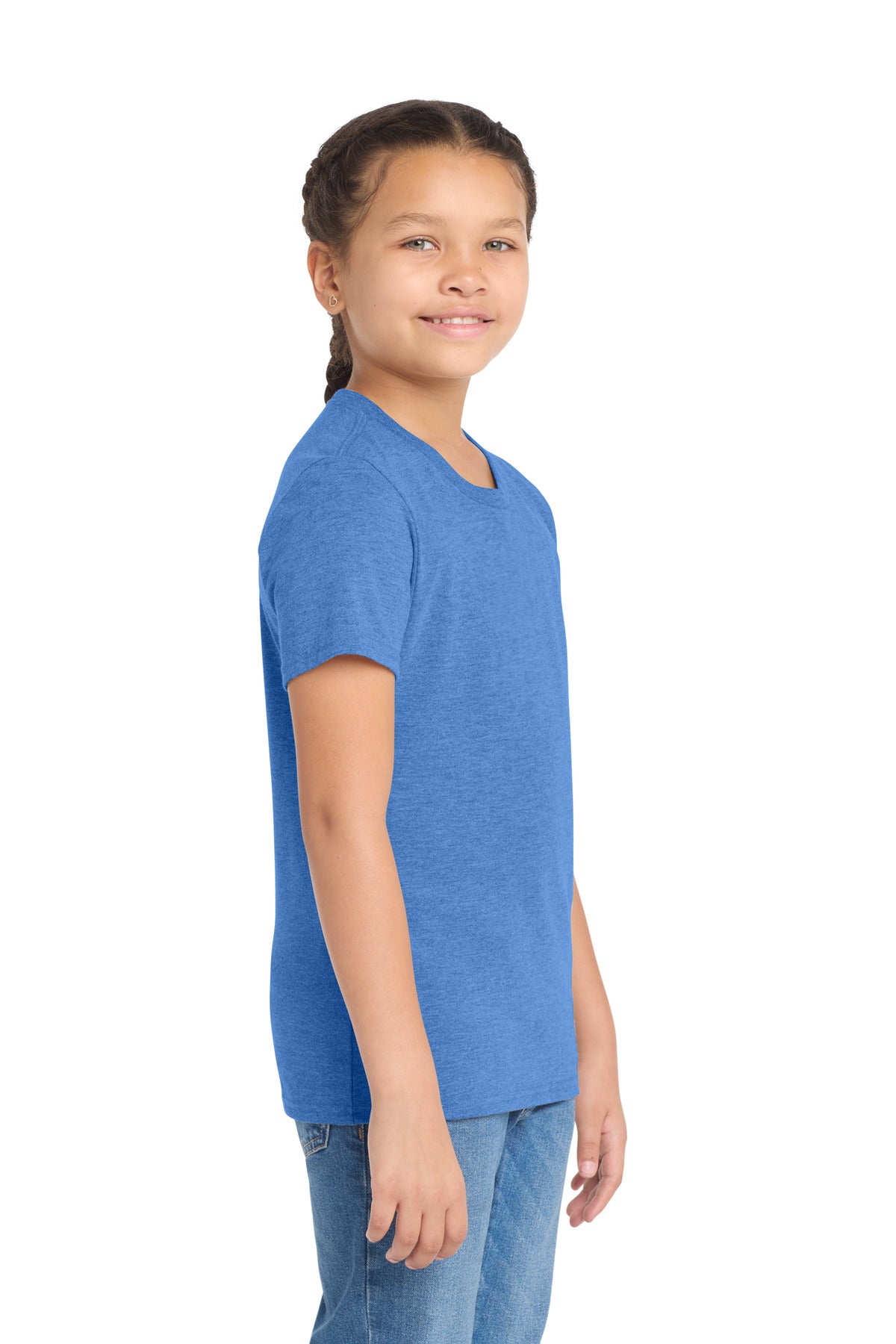 Allmade Youth Tri-Blend Tee AL207 - Azure Blue - side
