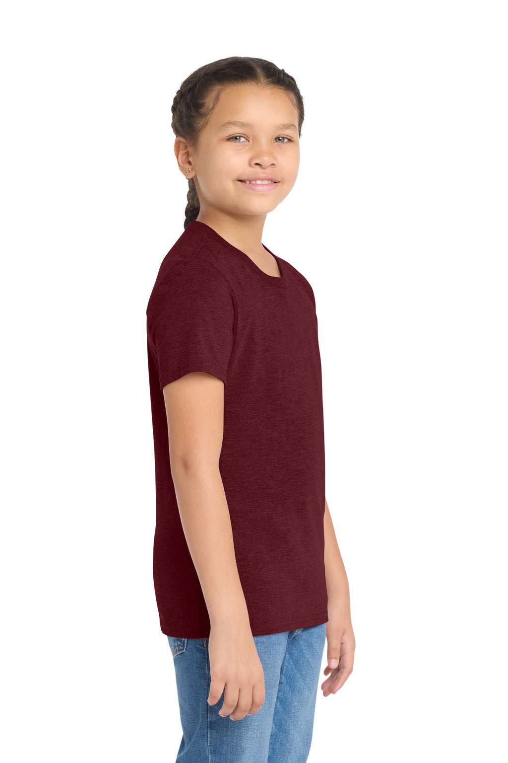 Allmade Youth Tri-Blend Tee AL207 - Vino Red - side