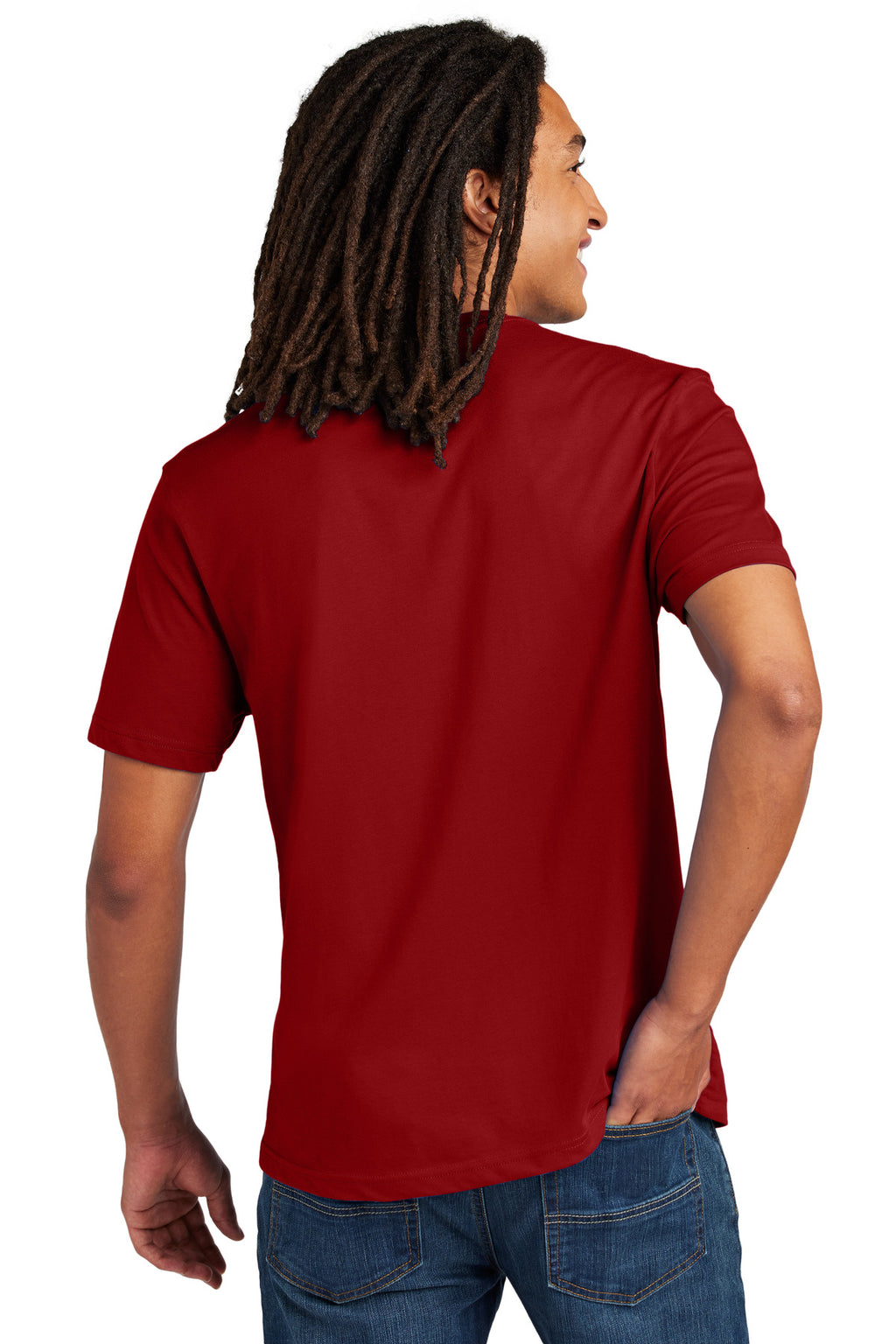 Allmade Unisex Heavyweight Recycled Cotton Tee AL3000 - Beet Red - back