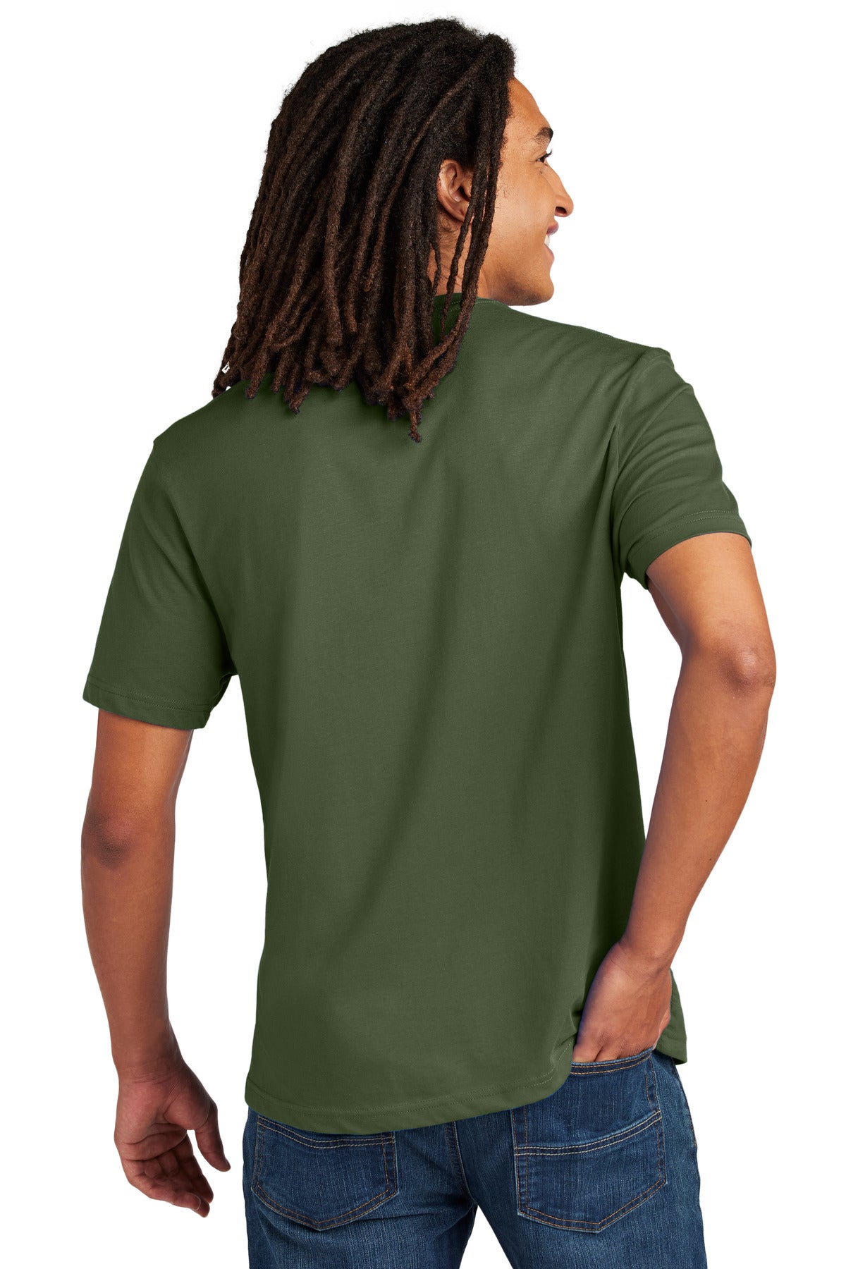 Allmade Unisex Heavyweight Recycled Cotton Tee AL3000 - Olive You Green - back