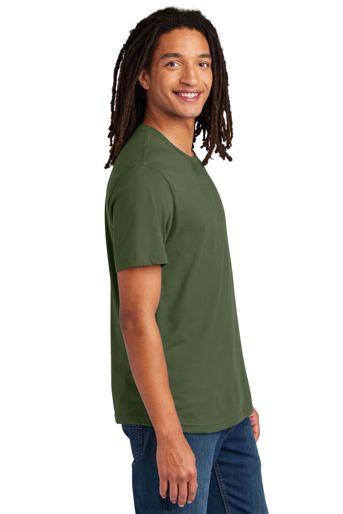 Allmade Unisex Heavyweight Recycled Cotton Tee AL3000 - Olive You Green - side