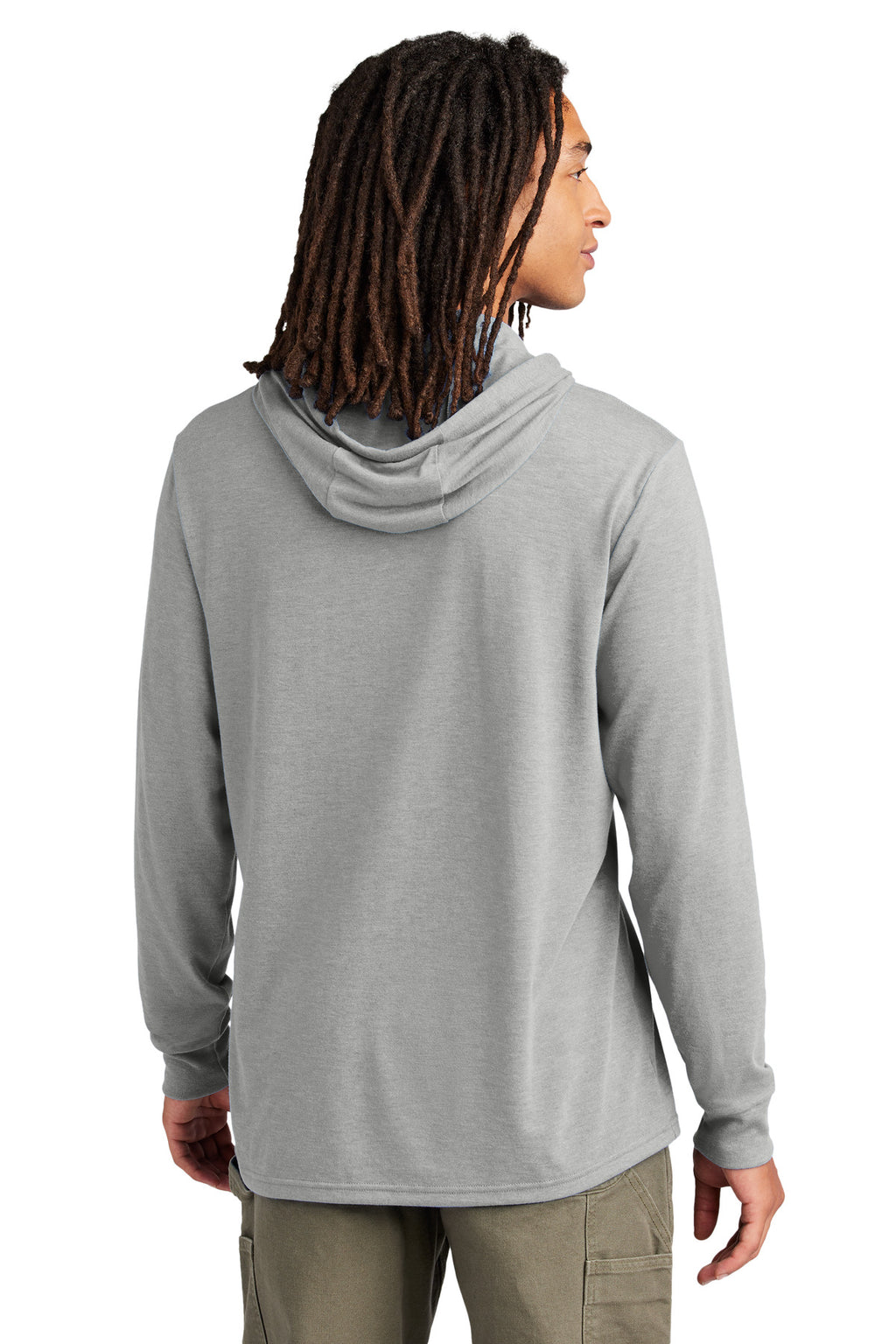 Allmade Unisex Tri-Blend Hoodie Tee AL6003 - Aluminum Grey - back