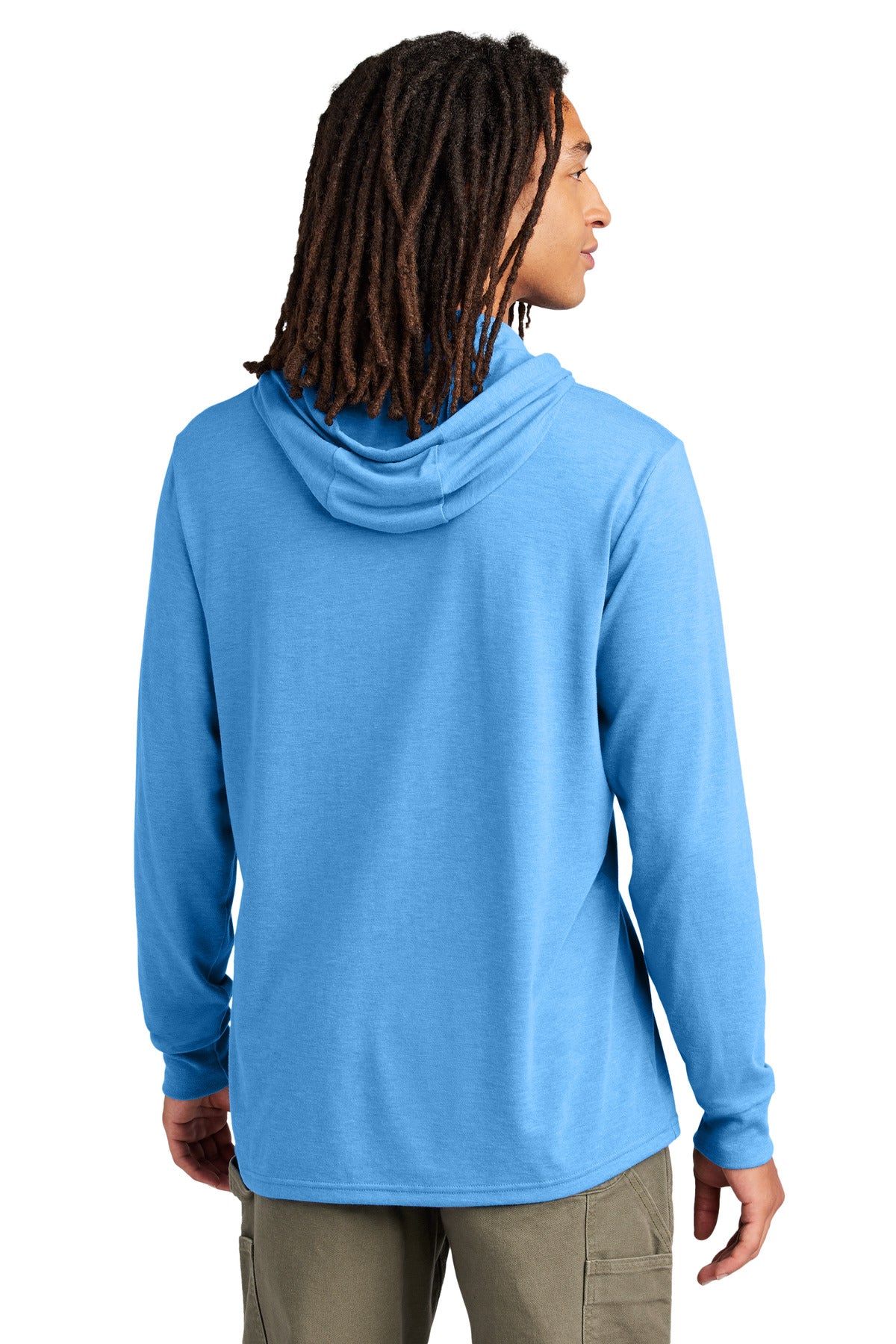 Allmade Unisex Tri-Blend Hoodie Tee AL6003 - Azure Blue - back