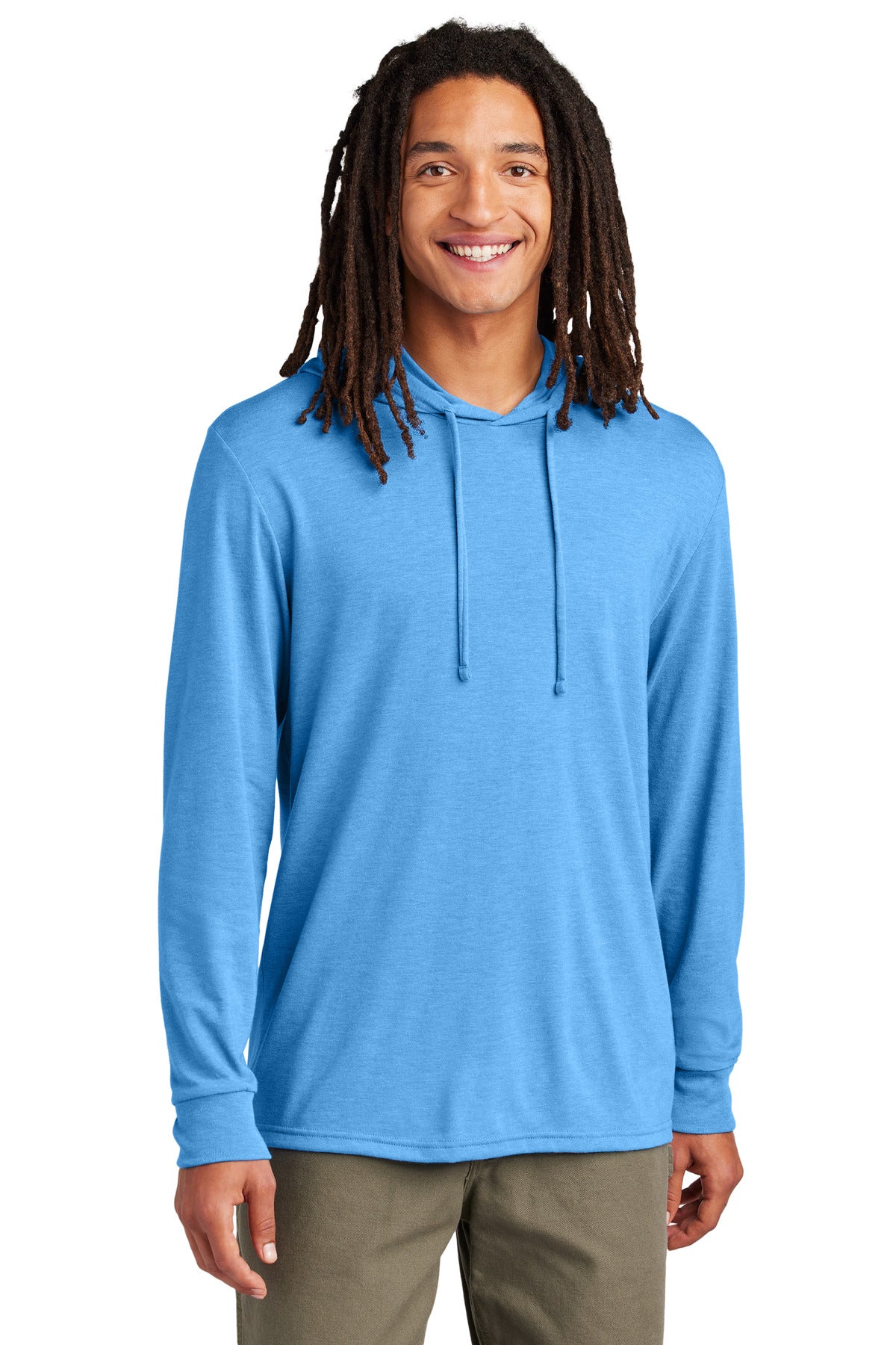 Allmade Unisex Tri-Blend Hoodie Tee AL6003 - Azure Blue - front