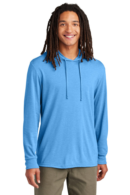 Allmade Unisex Tri-Blend Hoodie Tee AL6003 - Azure Blue - front