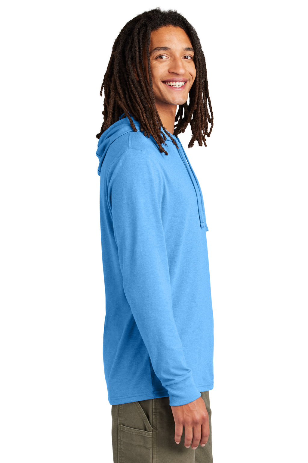 Allmade Unisex Tri-Blend Hoodie Tee AL6003 - Azure Blue - side