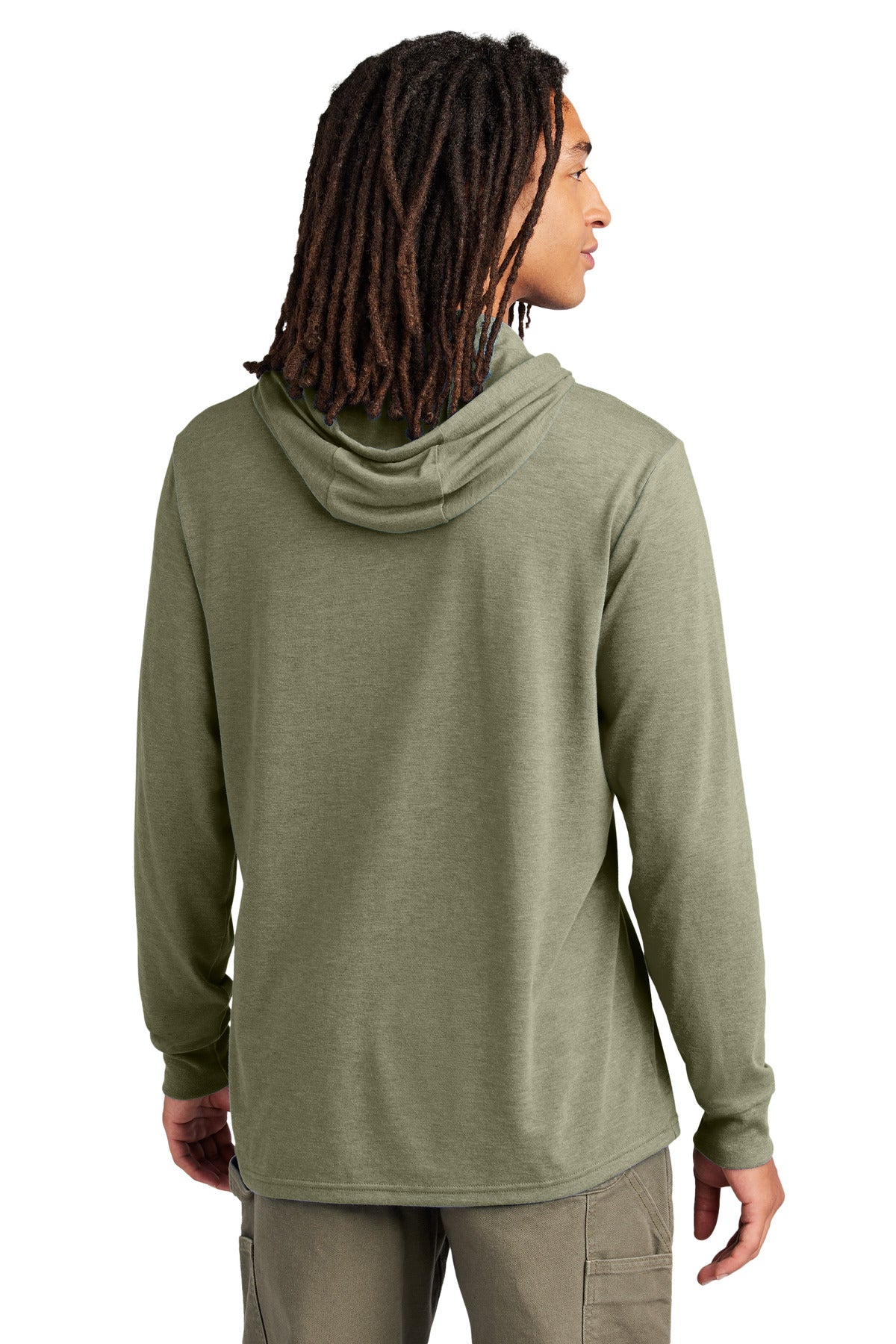 Allmade Unisex Tri-Blend Hoodie Tee AL6003 - Olive You Green - back