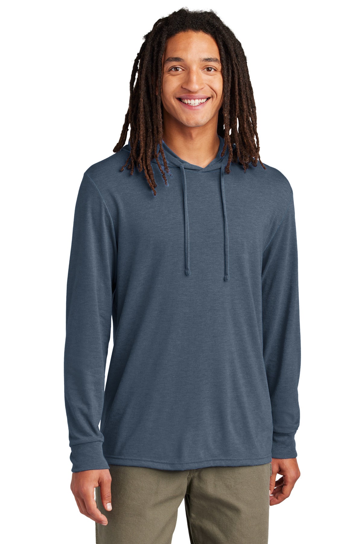 Allmade Unisex Tri-Blend Hoodie Tee AL6003 - Rebel Blue - front