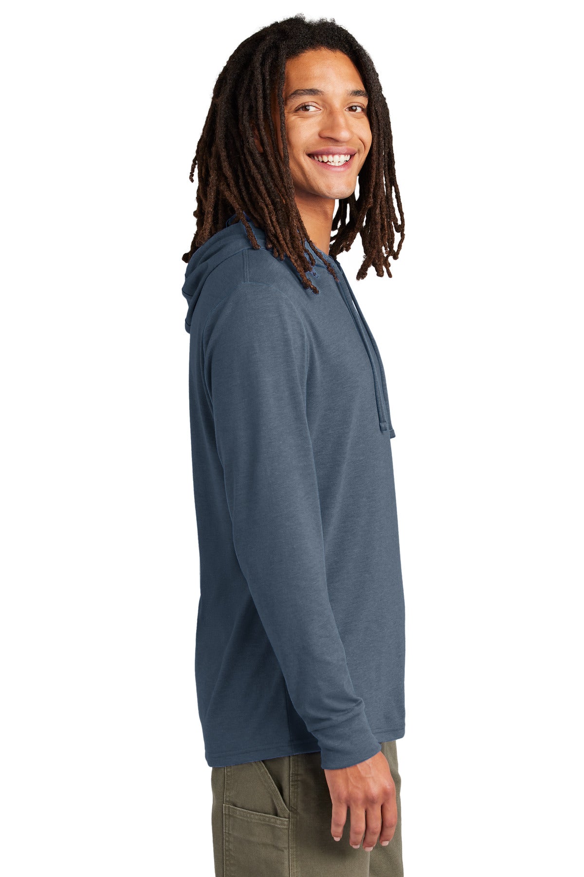 Allmade Unisex Tri-Blend Hoodie Tee AL6003 - Rebel Blue - side
