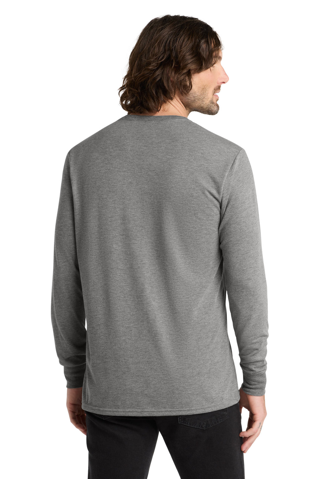 Allmade Unisex Tri-Blend Long Sleeve Tee AL6004 - Aluminum Grey - back
