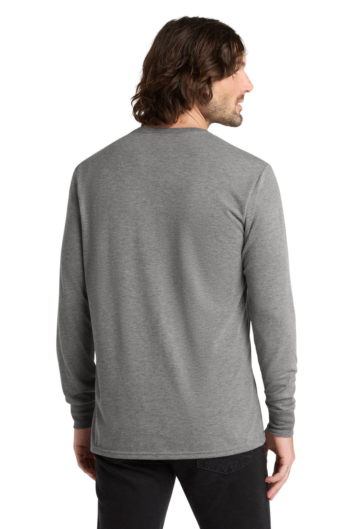 Allmade Unisex Tri-Blend Long Sleeve Tee AL6004 - Aluminum Grey - back