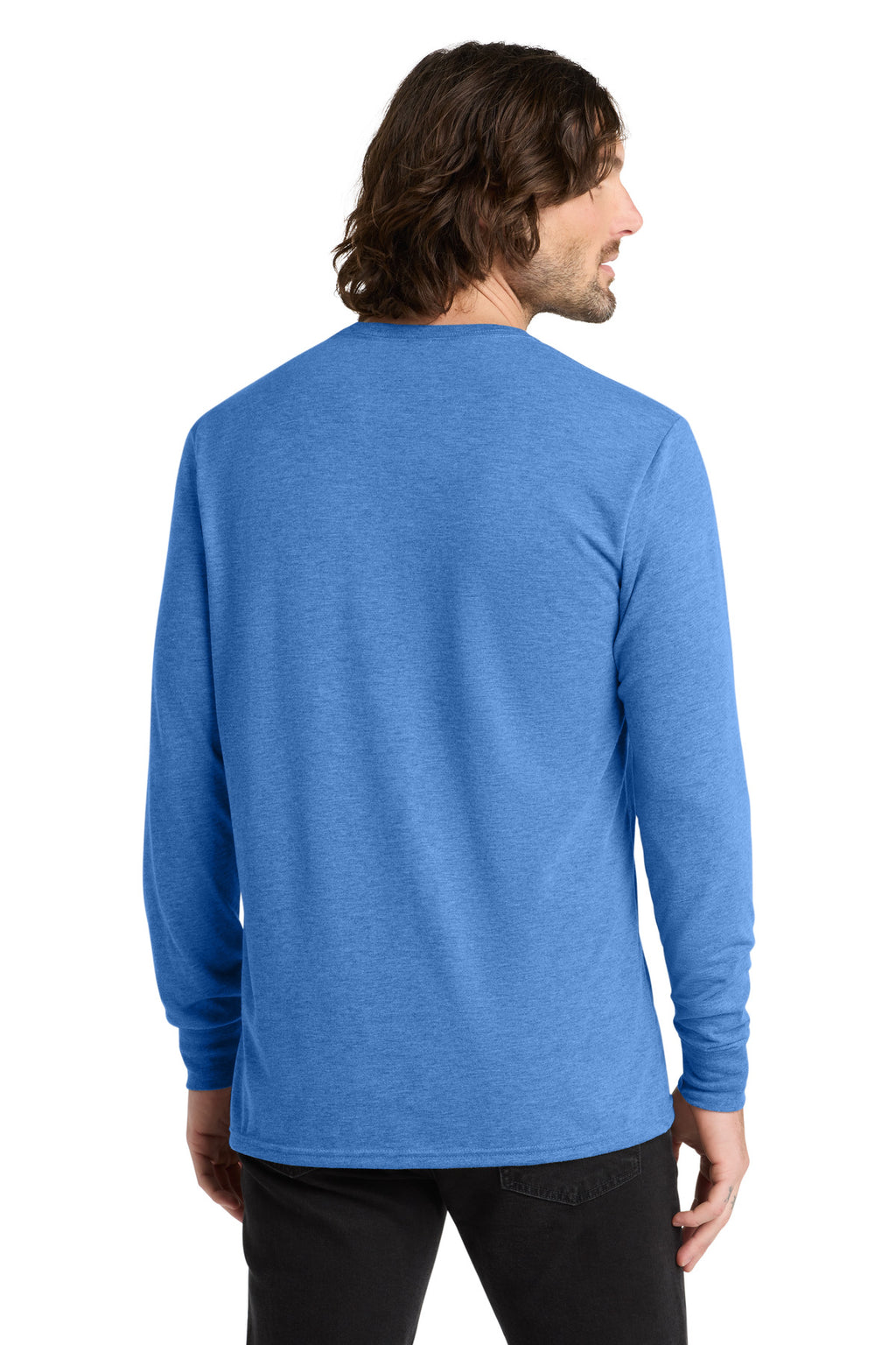 Allmade Unisex Tri-Blend Long Sleeve Tee AL6004 - Azure Blue - back