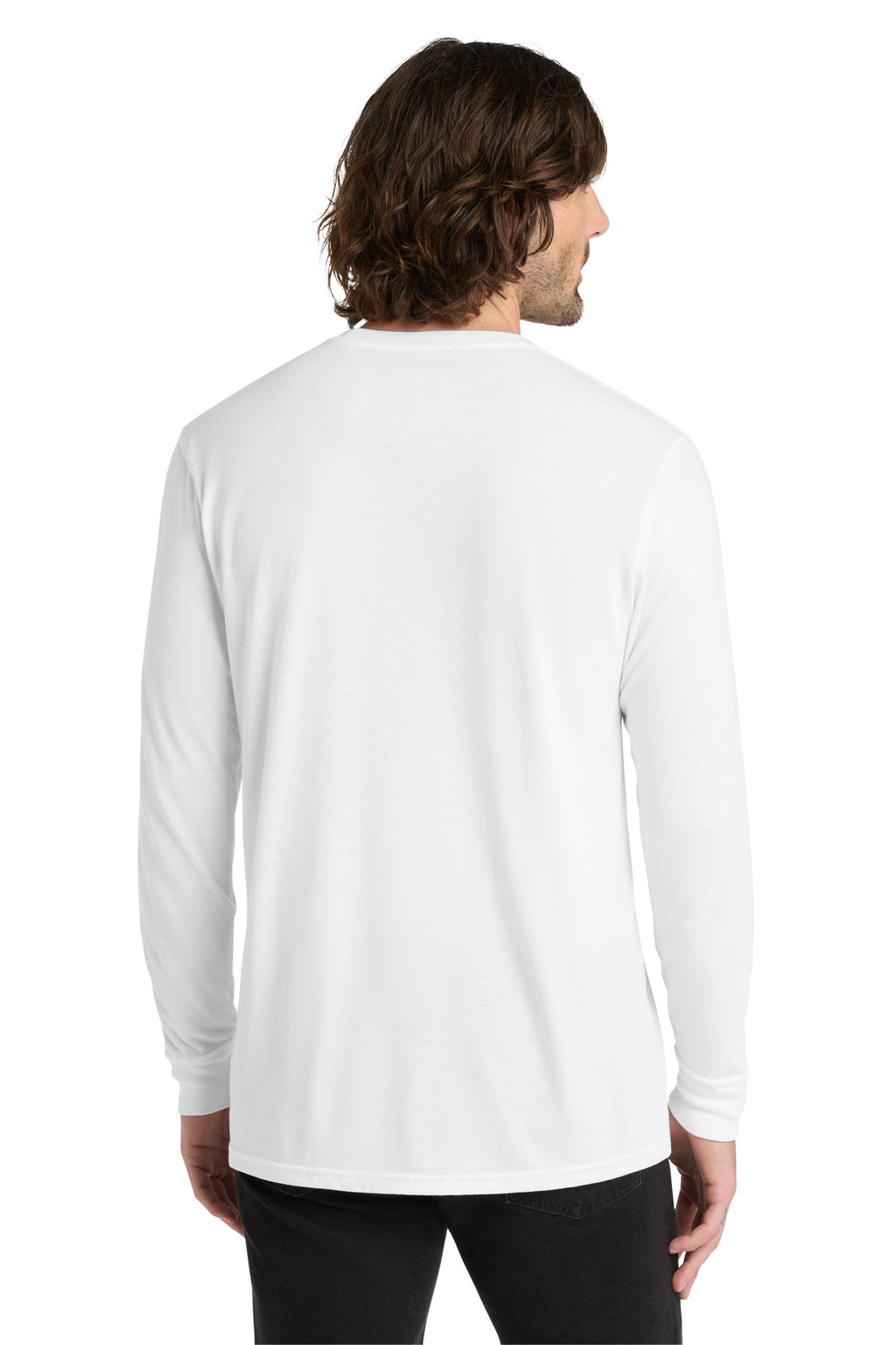 Allmade Unisex Tri-Blend Long Sleeve Tee AL6004 - Bright White - back