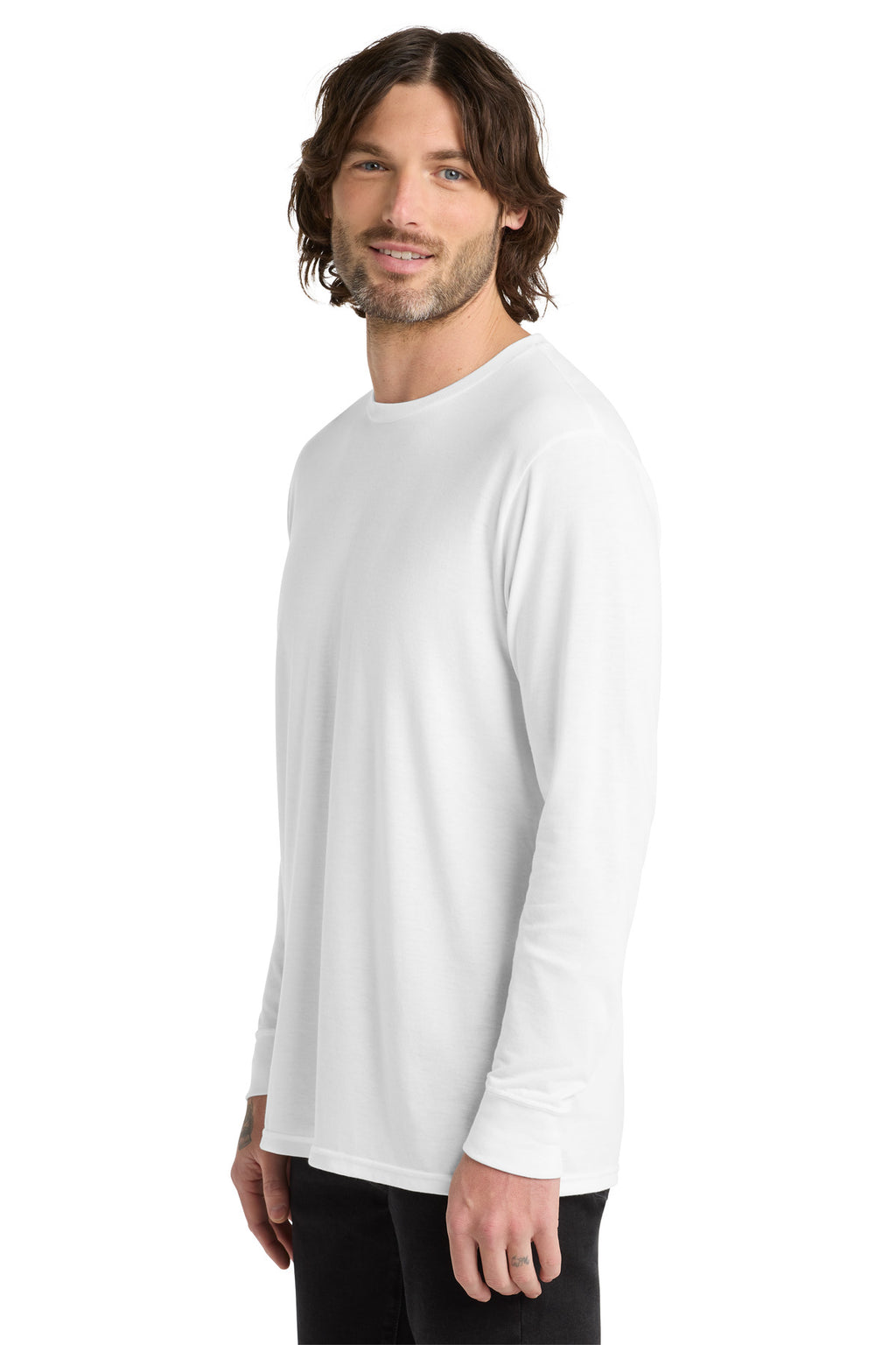 Allmade Unisex Tri-Blend Long Sleeve Tee AL6004 - Bright White - side
