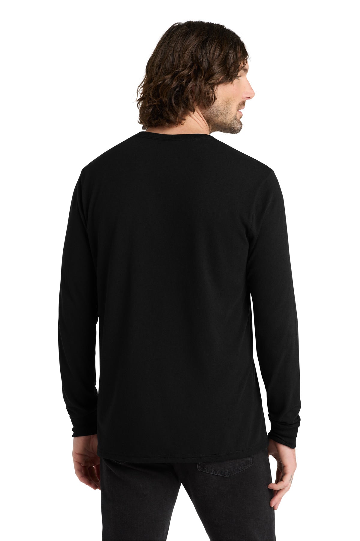 Allmade Unisex Tri-Blend Long Sleeve Tee AL6004 - Deep Black - back