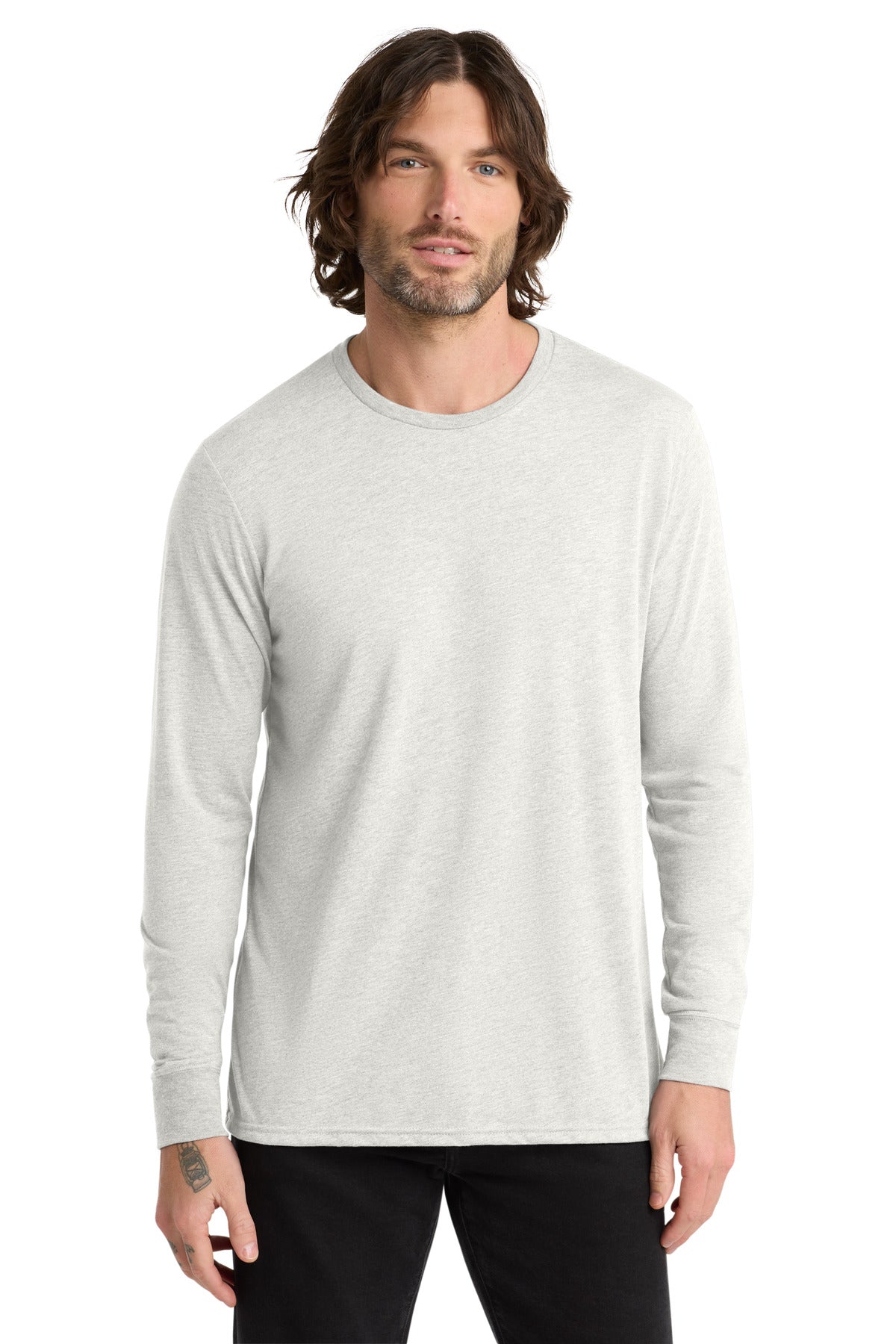 Allmade Unisex Tri-Blend Long Sleeve Tee AL6004 - Fairly White - front