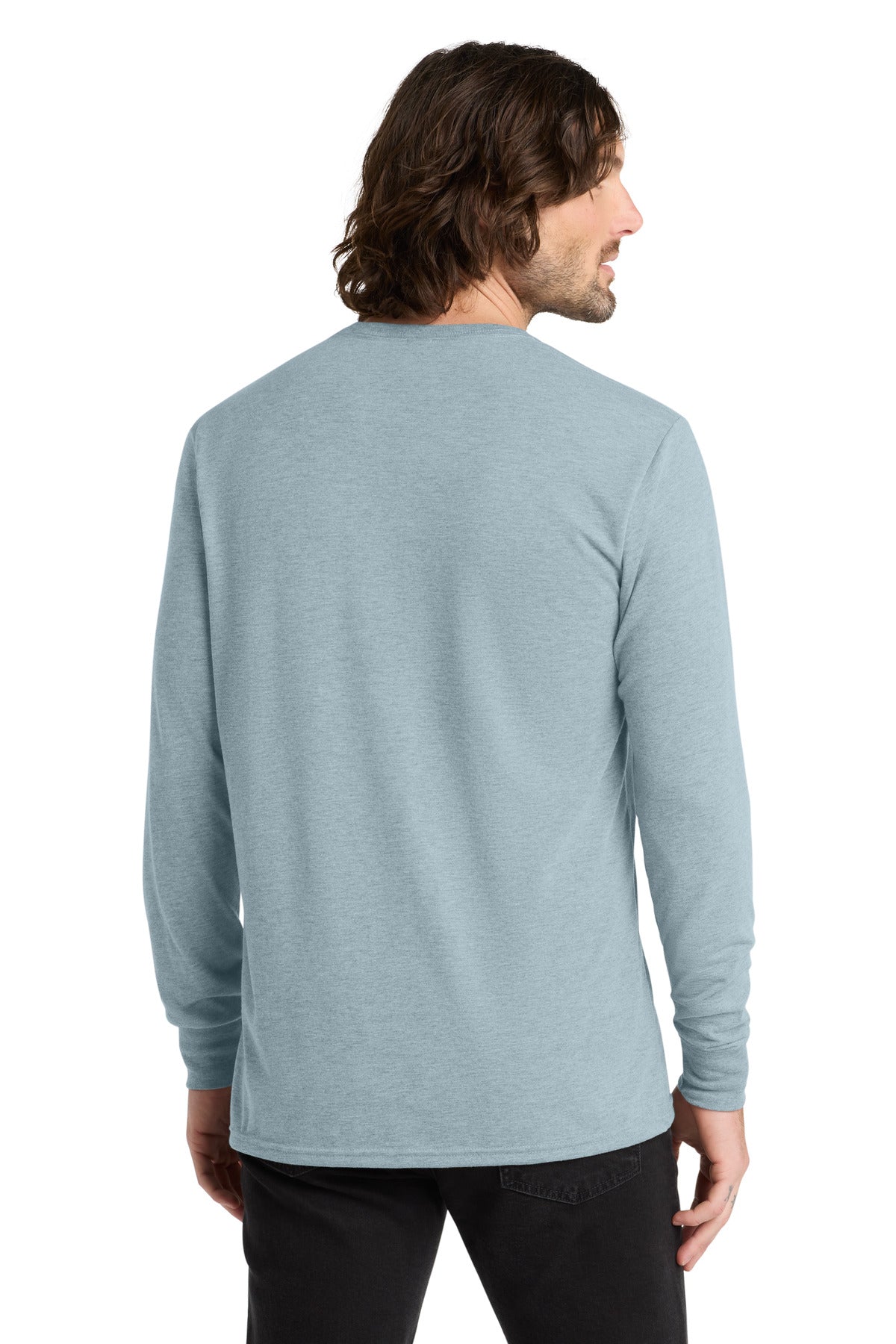 Allmade Unisex Tri-Blend Long Sleeve Tee AL6004 - I Like You Blue - back